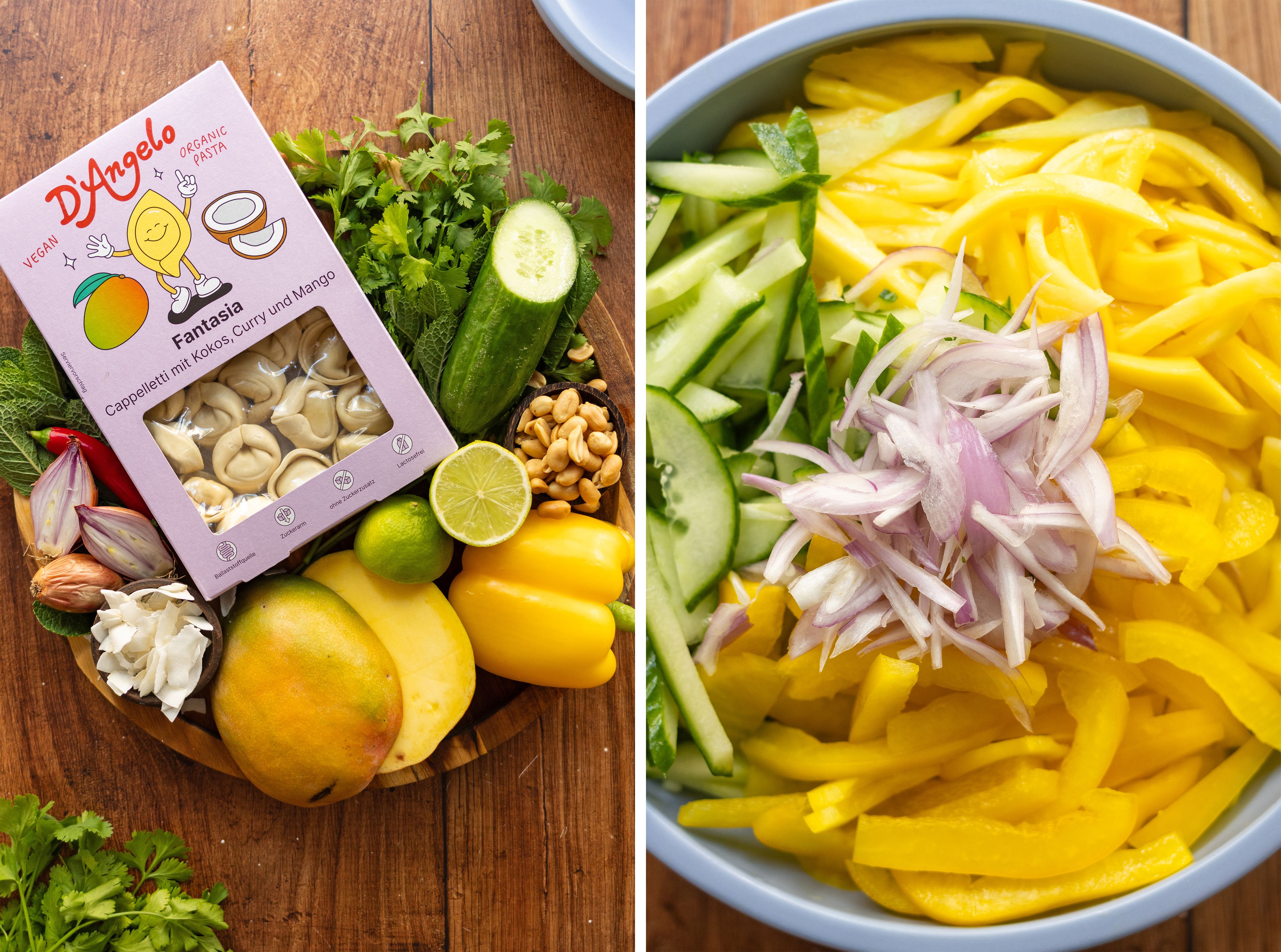 R980 Summer Tortellini Mango Salad with Lime Dressing