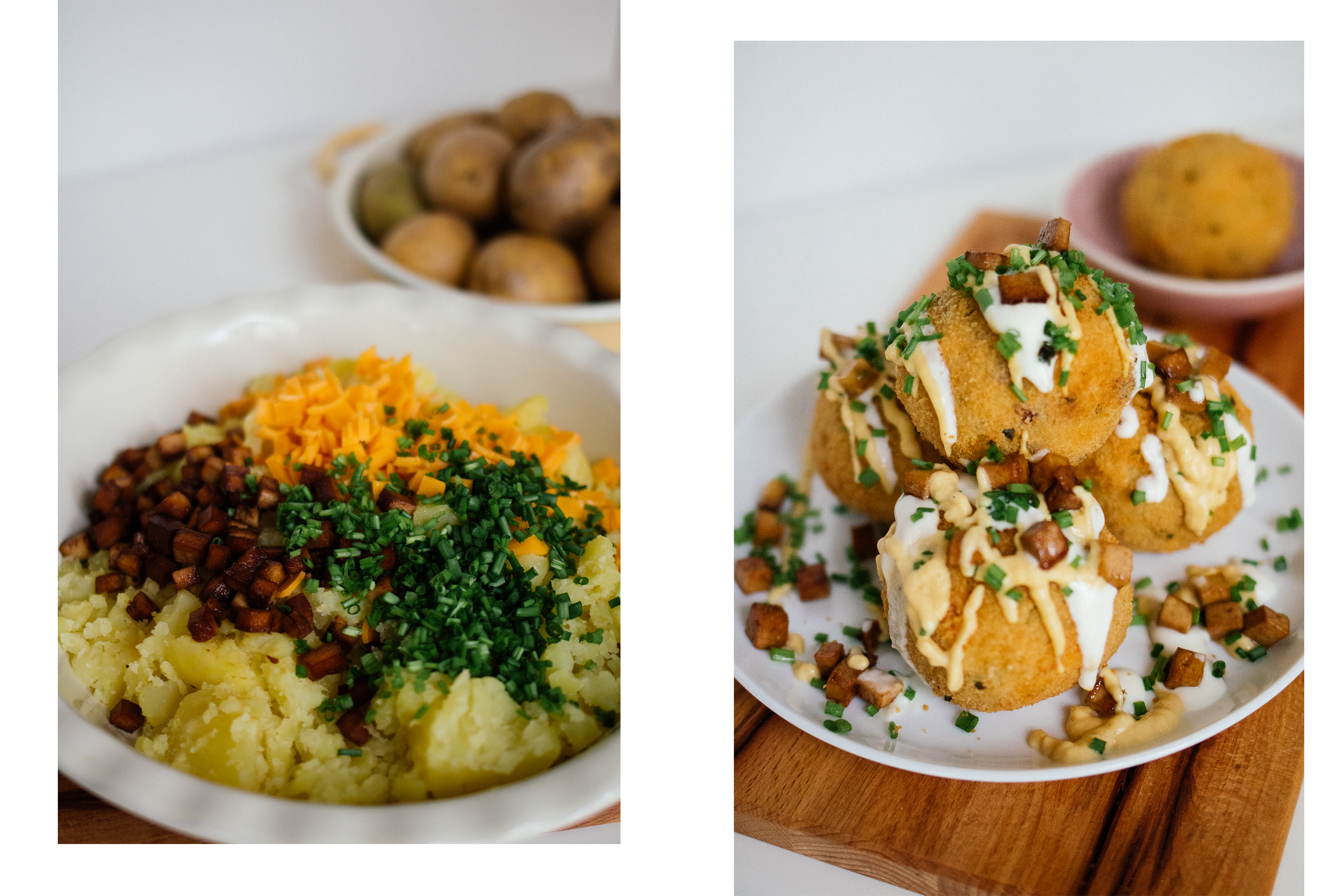 R131 Vegan Fried Potatoe Balls