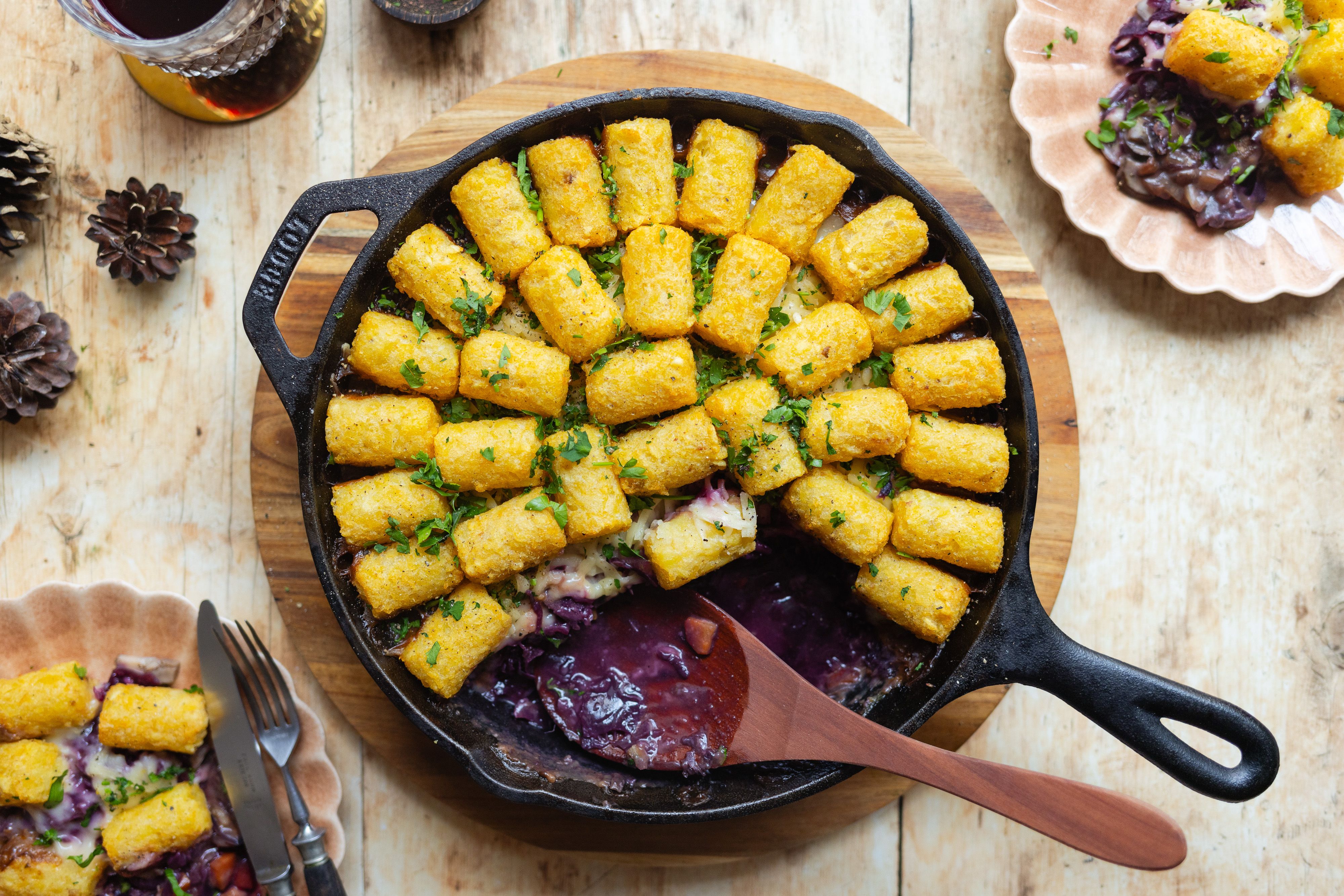 Veganer Weihnachts-Krokettenauflauf