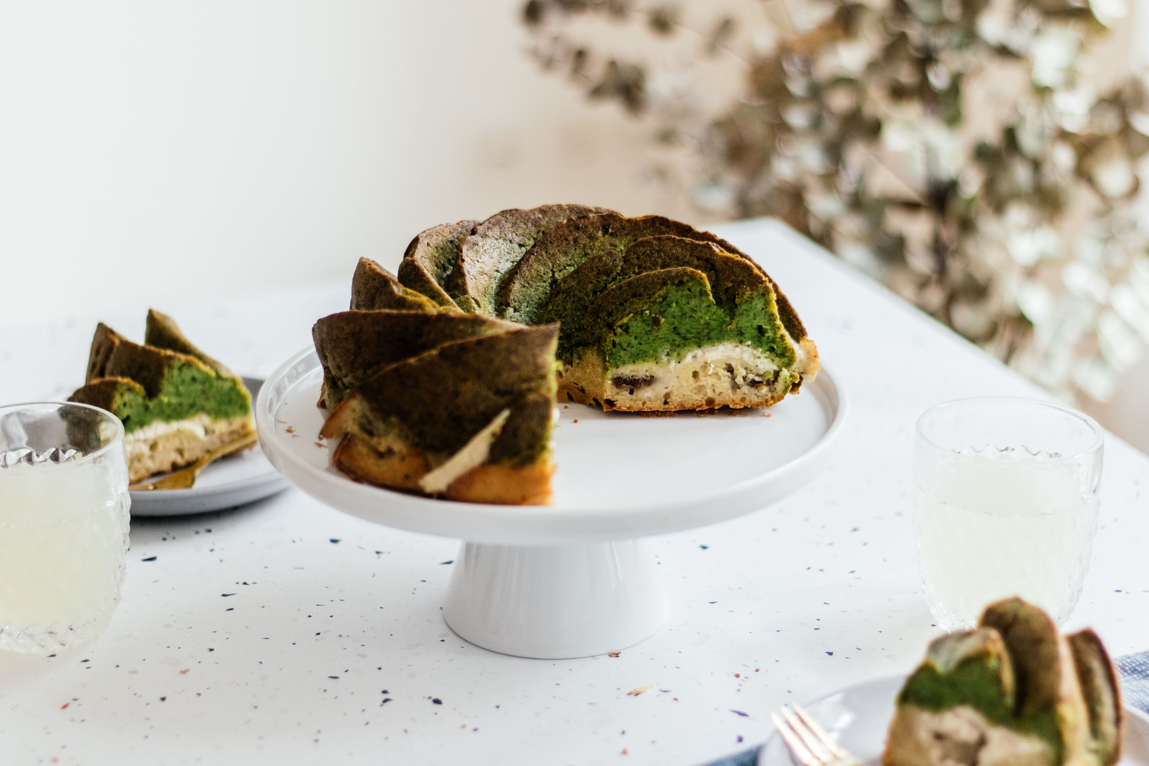 Vegan Bundt Cake with Wild Garlic