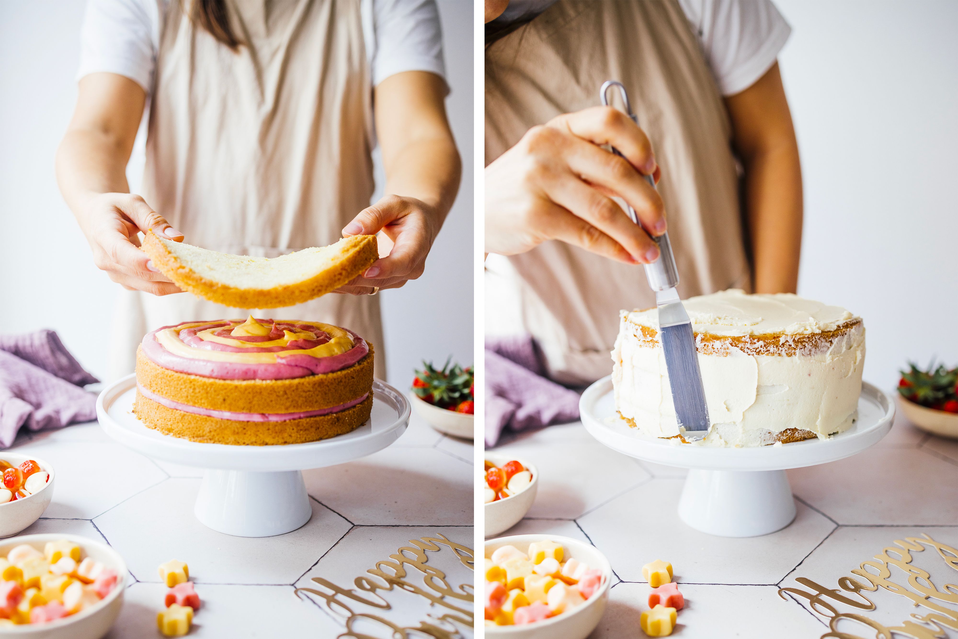 R827 Veganer Geburtstags-Candy-Cake