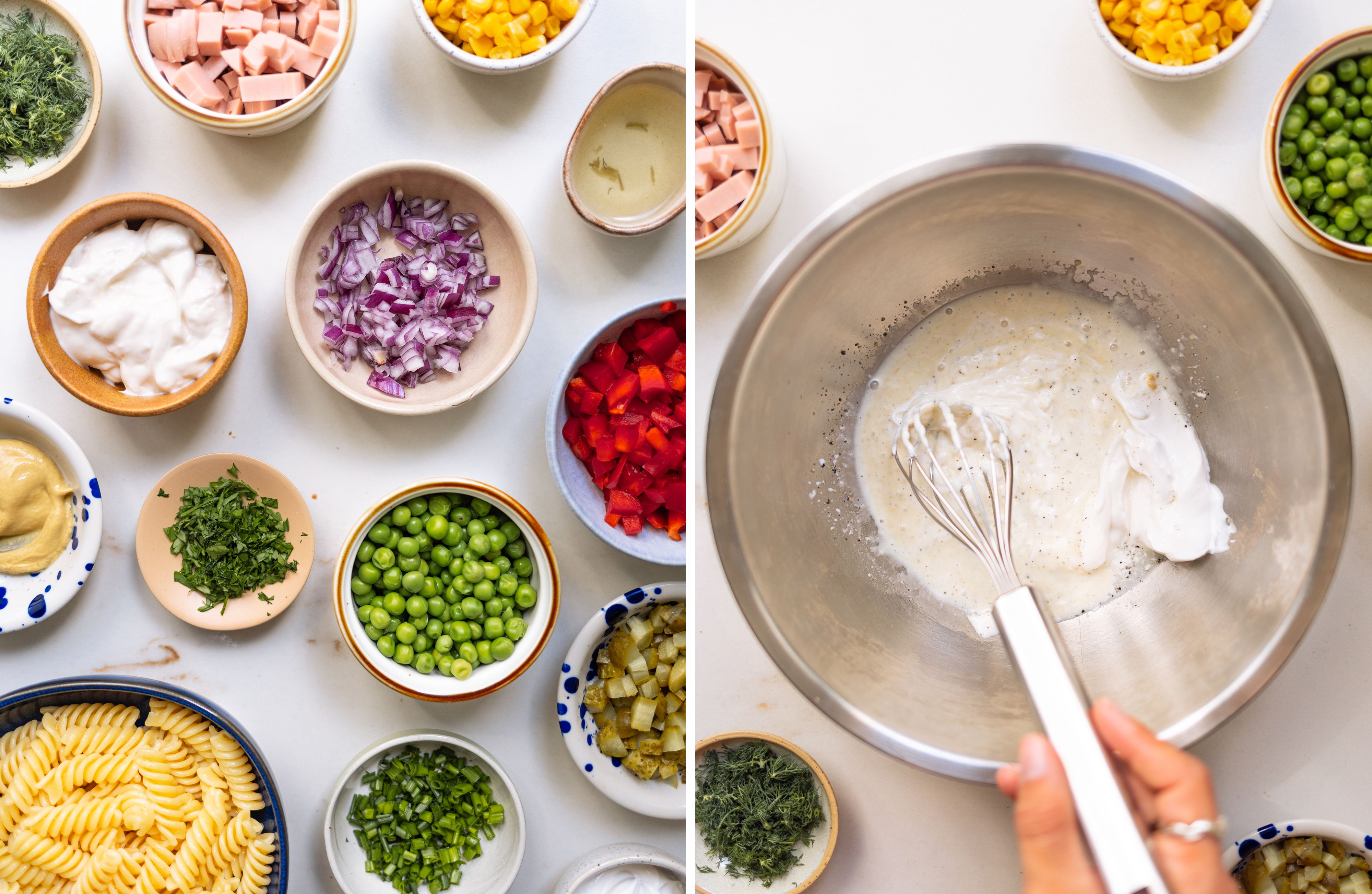 R1043 – Vegan pasta salad with mayo dressing