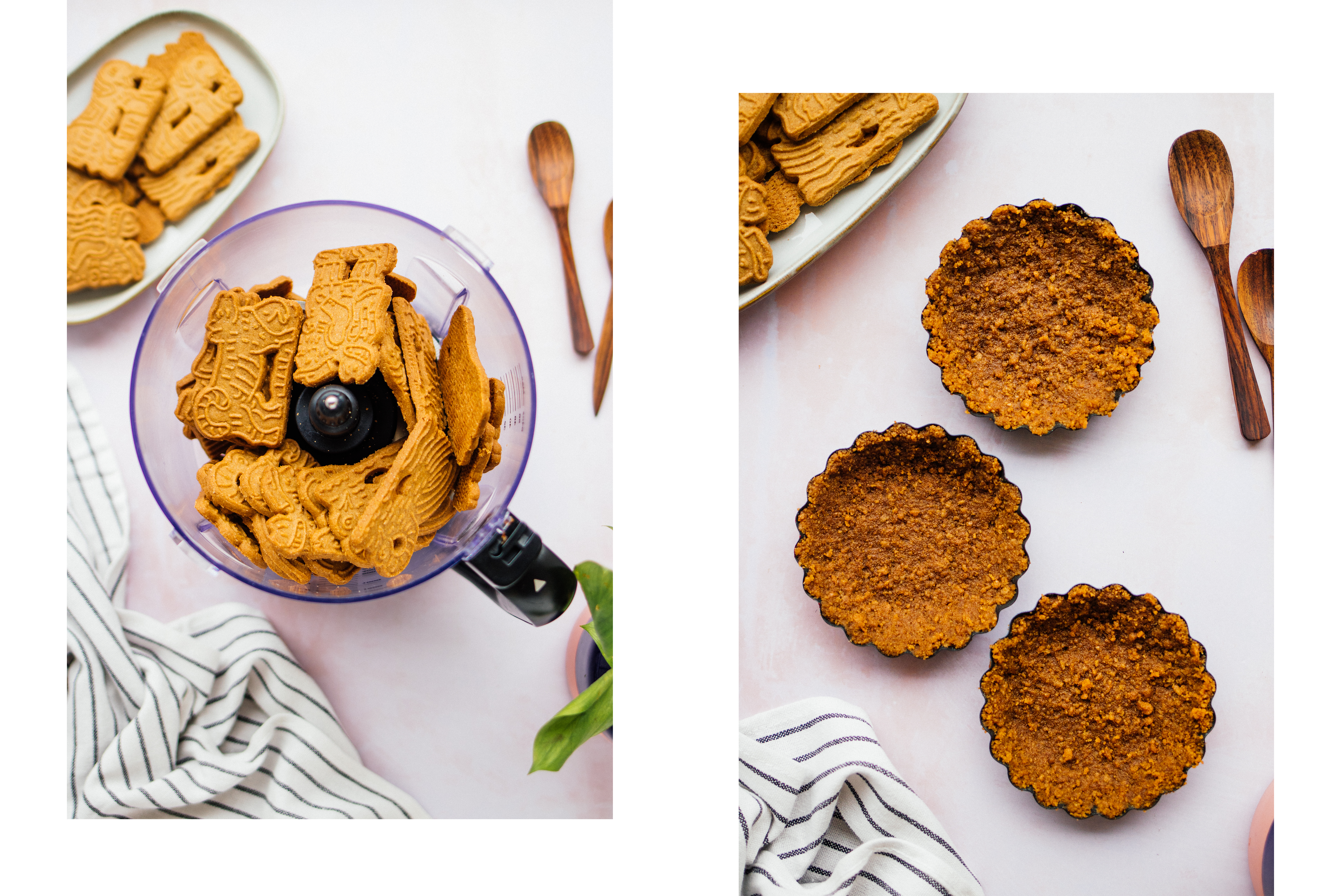 R482 Vegan No-Bake Speculoos Tarts with Vanilla Custard