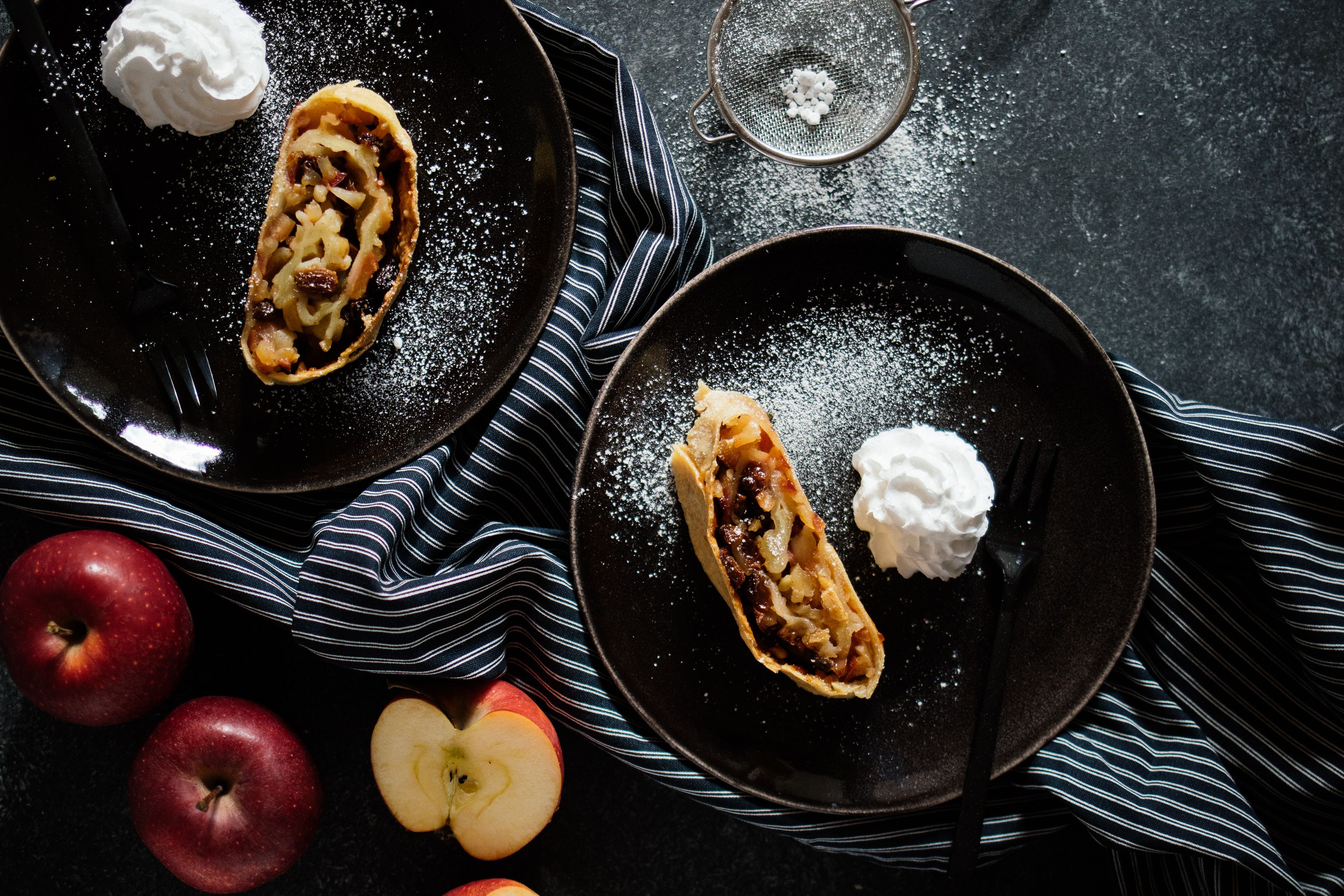 Vegan Apple Strudel with Marzipan Filling