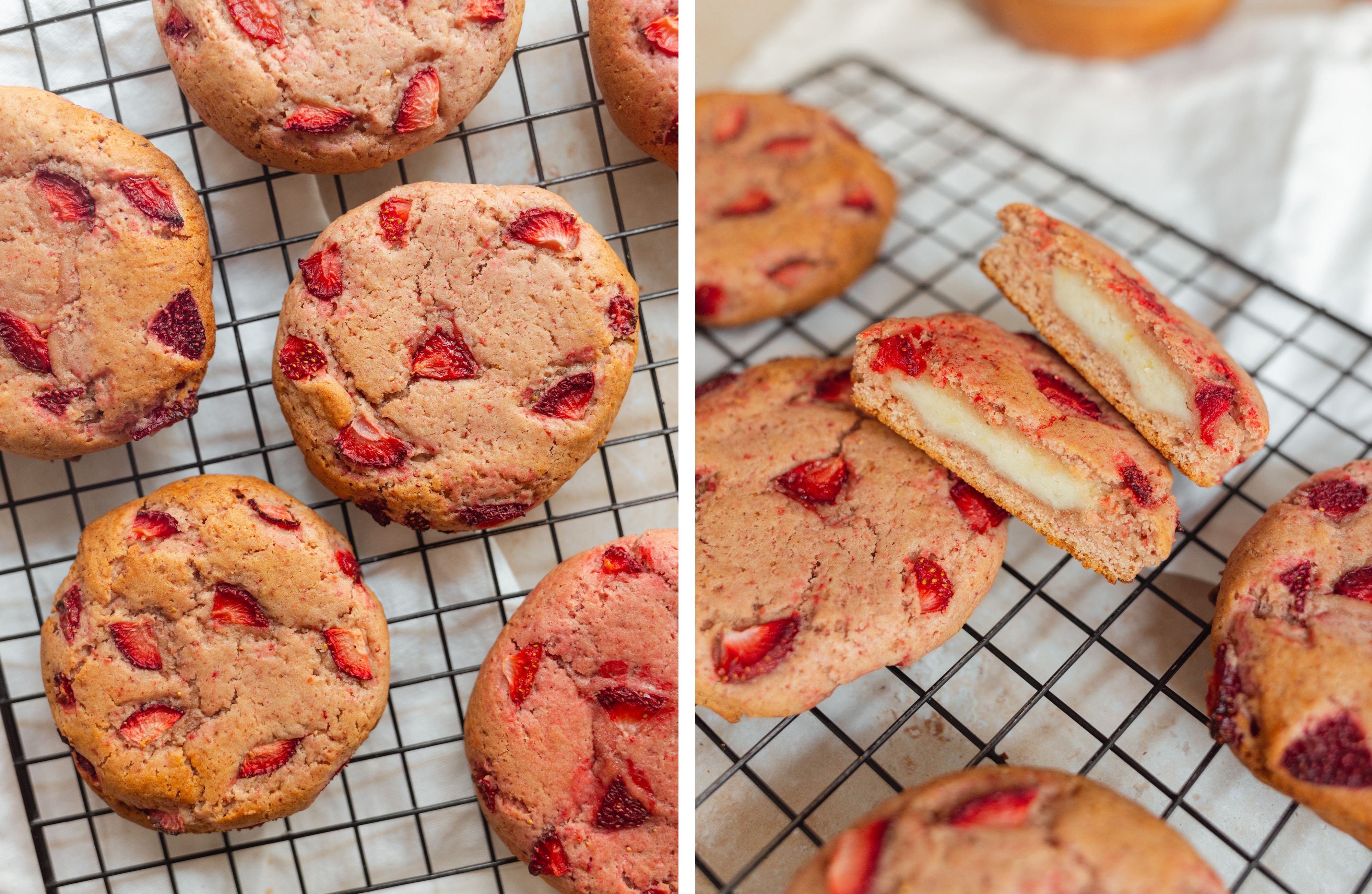 R967 Vegan Strawberry Cheesecake Cookies