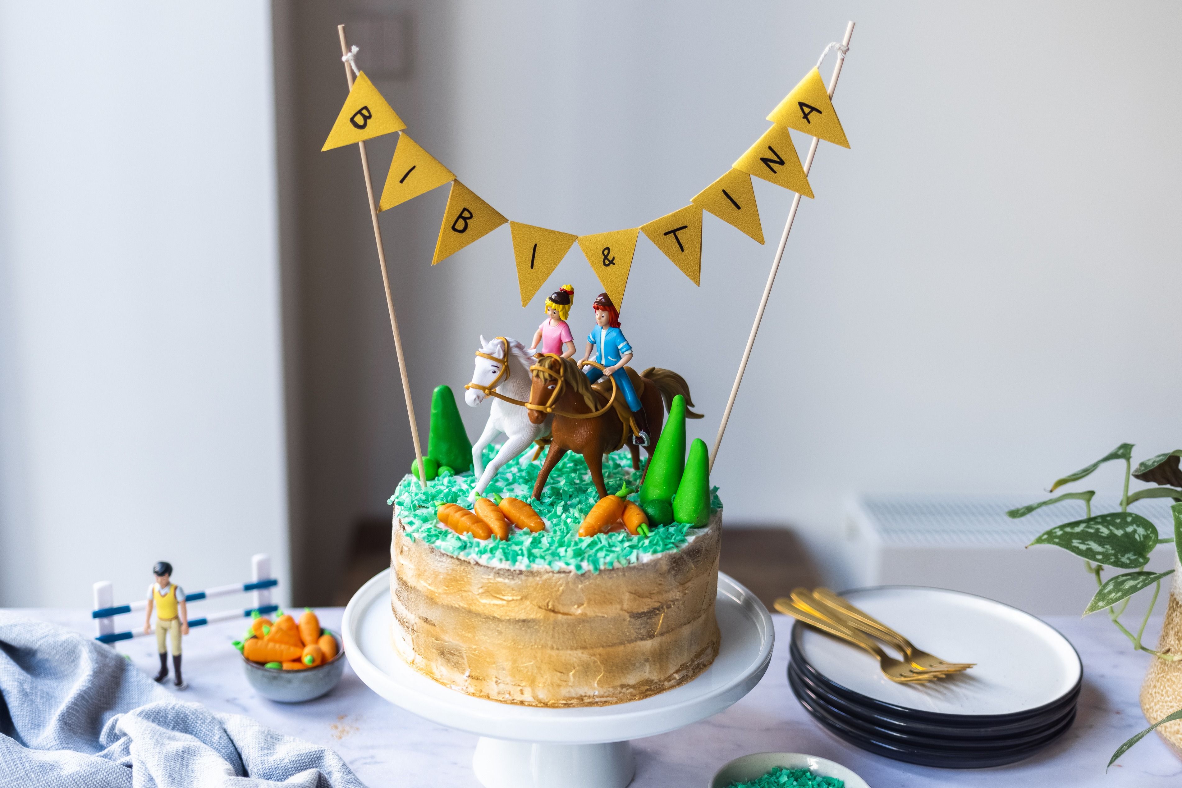 Vegan Bibi & Tina Cake (Hazelnut Cake with Cherries and Chocolate Cream)