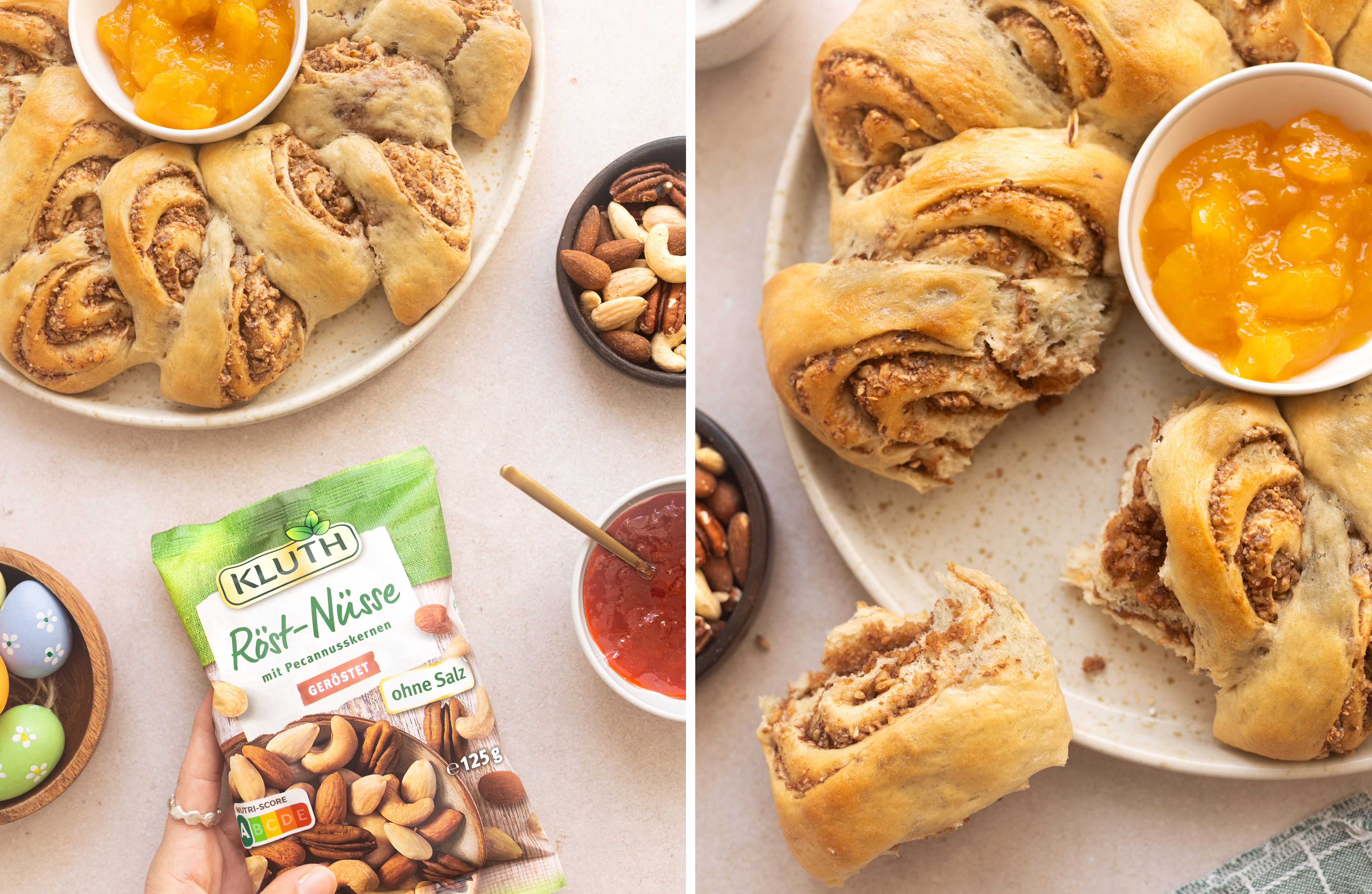 R1033 - Kluth - Vegan Scissor Cut Yeast Wreath with Nut Filling