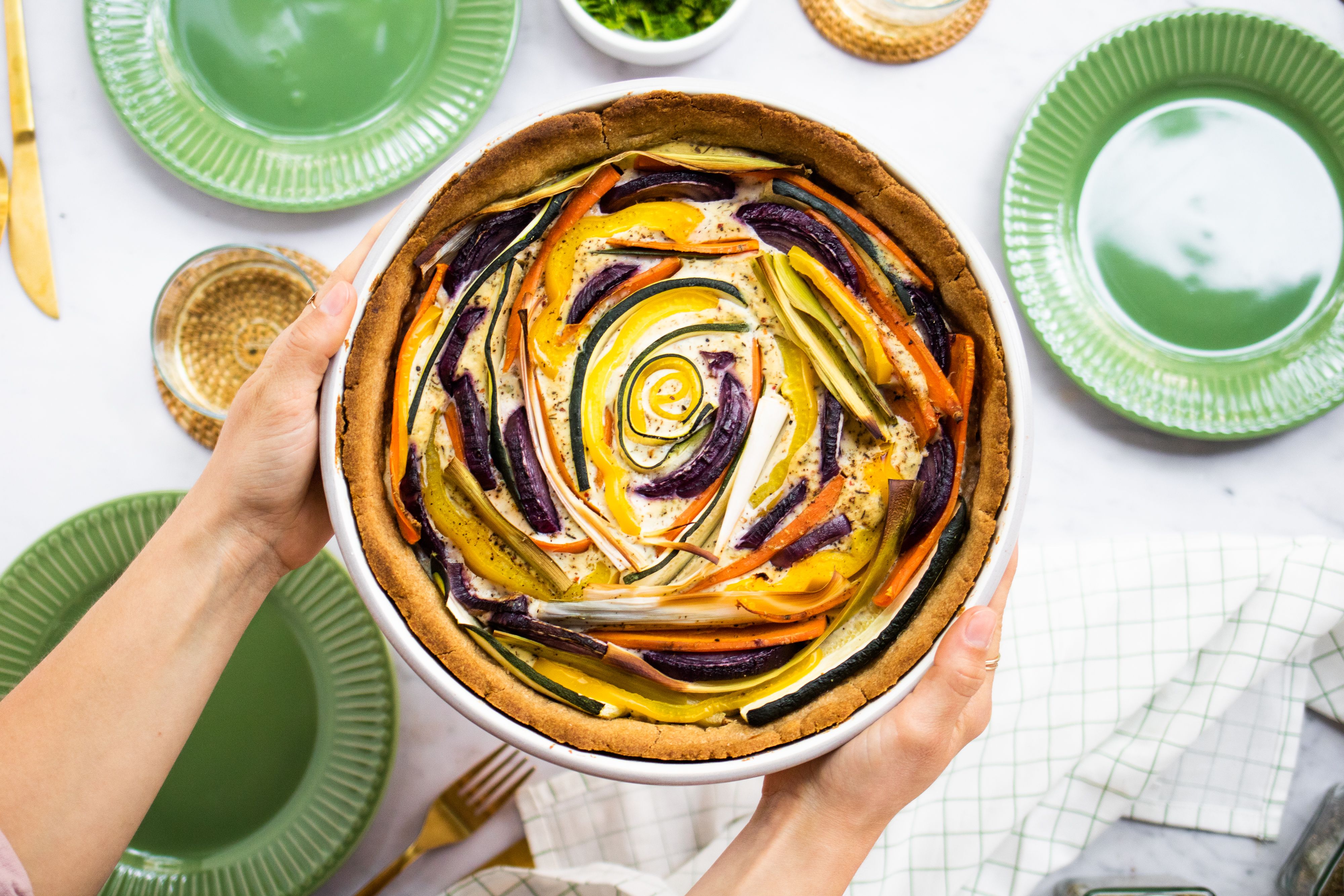 Vegane Gemüse-Quiche