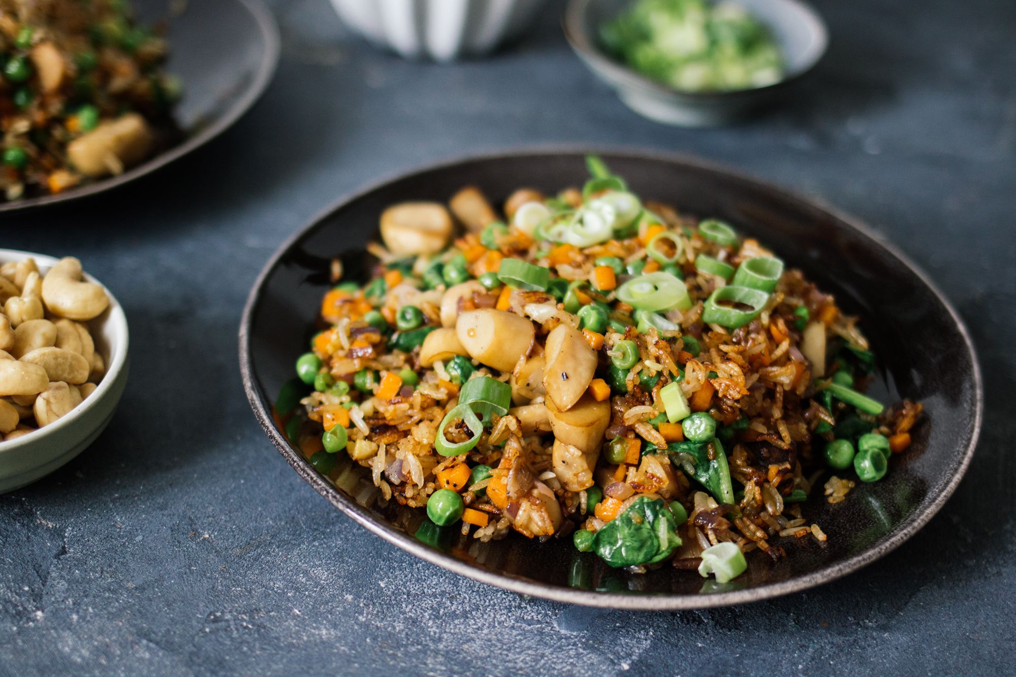 Gebratener Reis mit Austern-Seitlingen