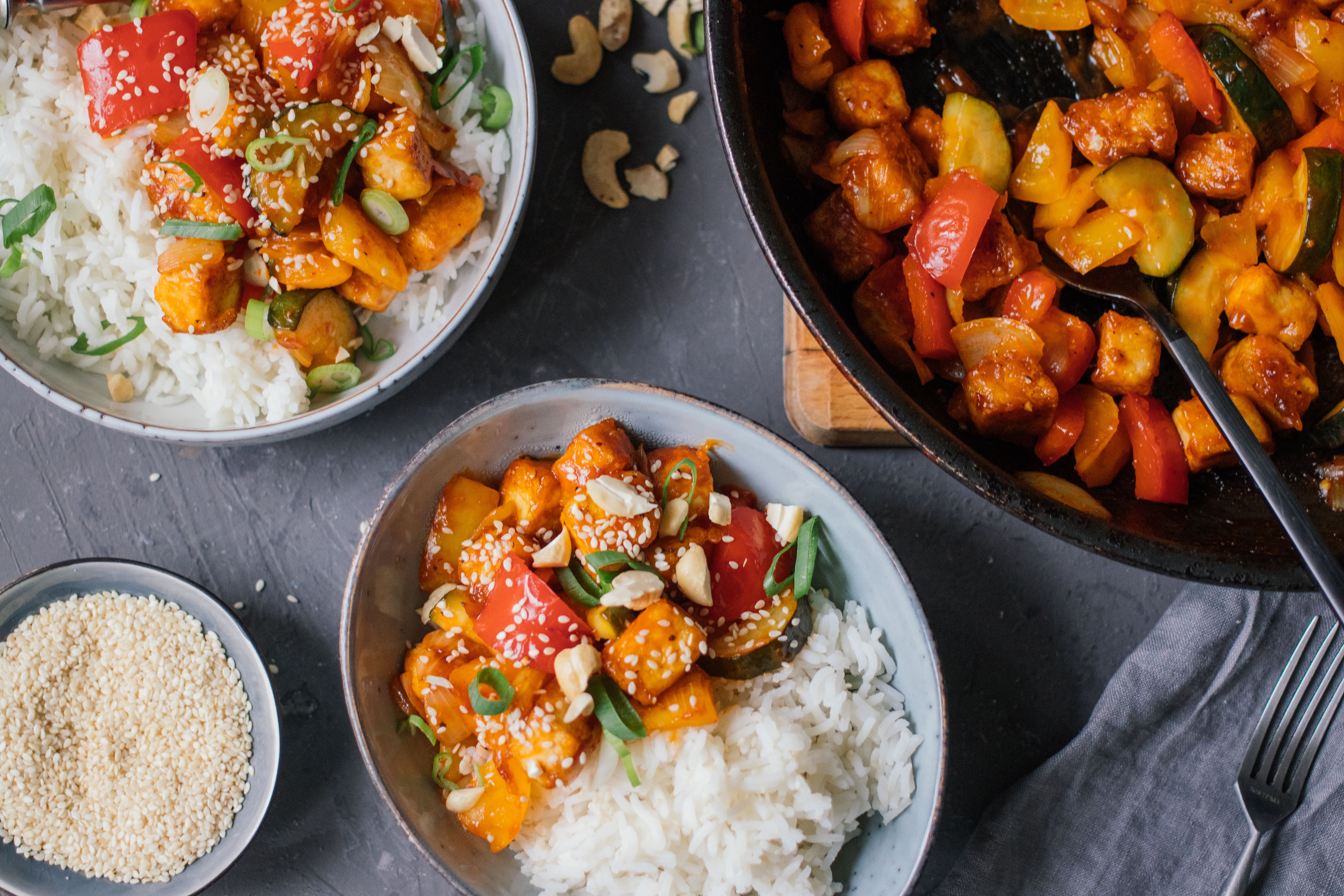 R470 Sweet and Sour Tofu with Rice