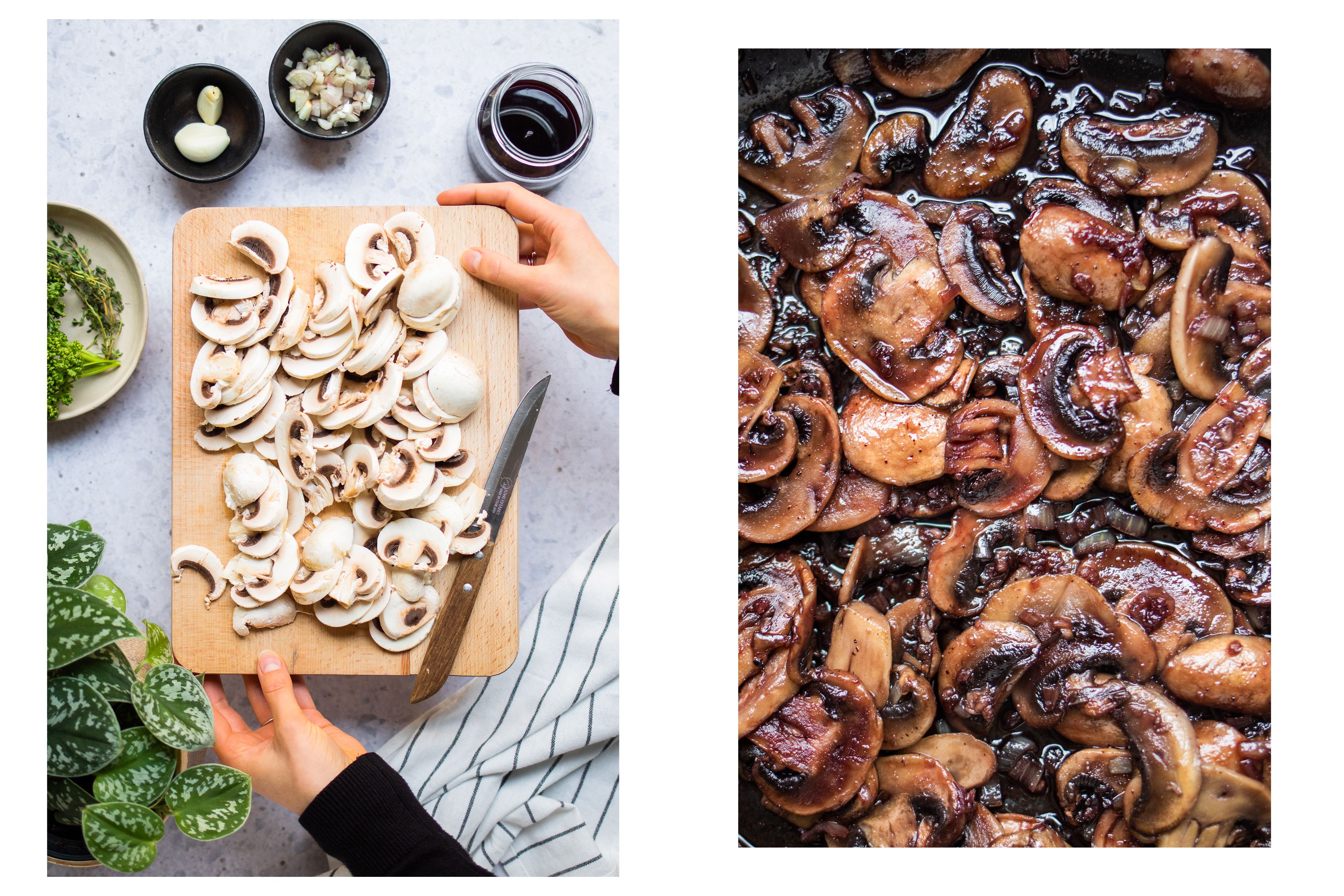 R647 Vegan Chicken Marsala Pasta