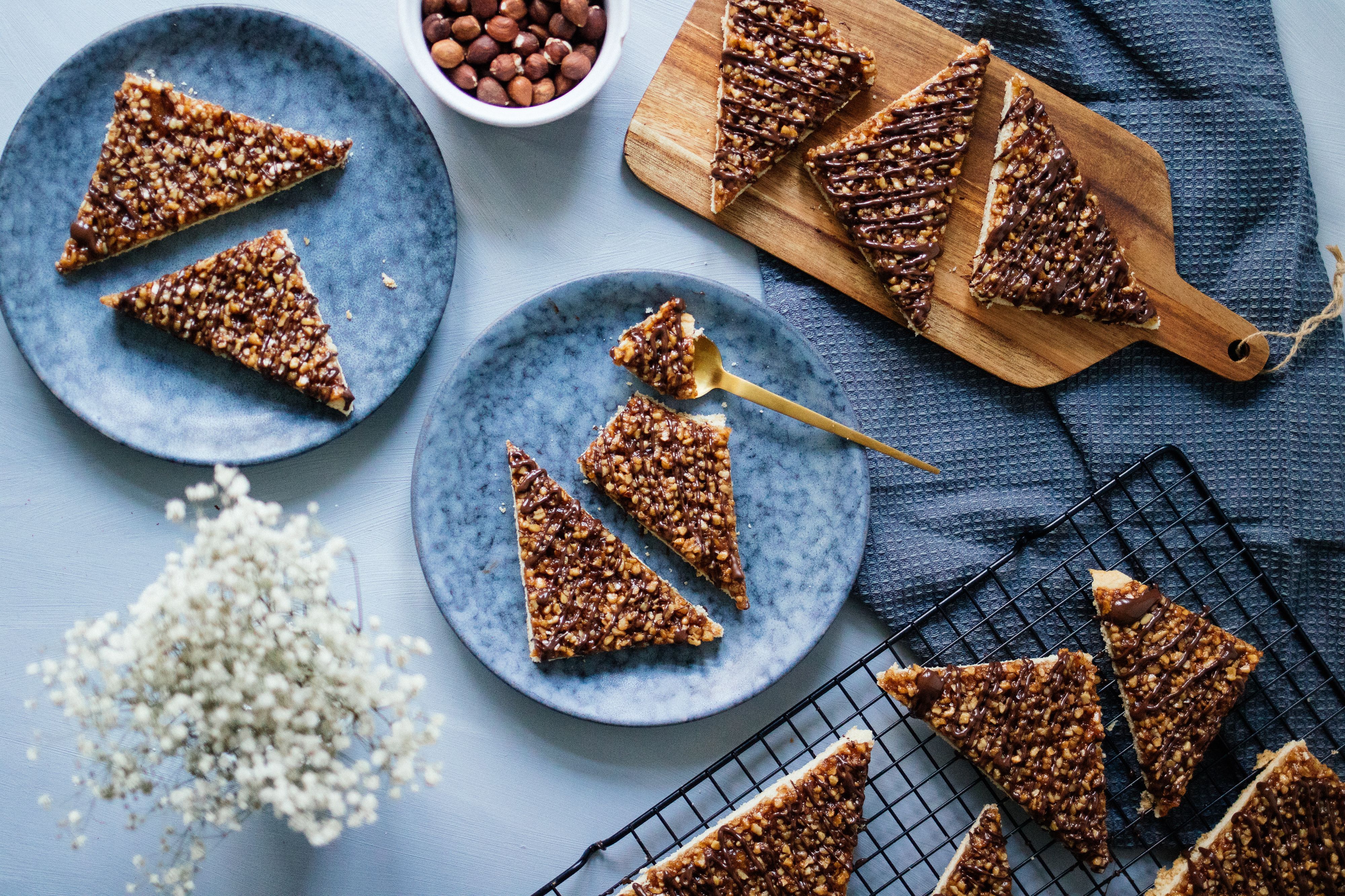 Vegan nut triangles