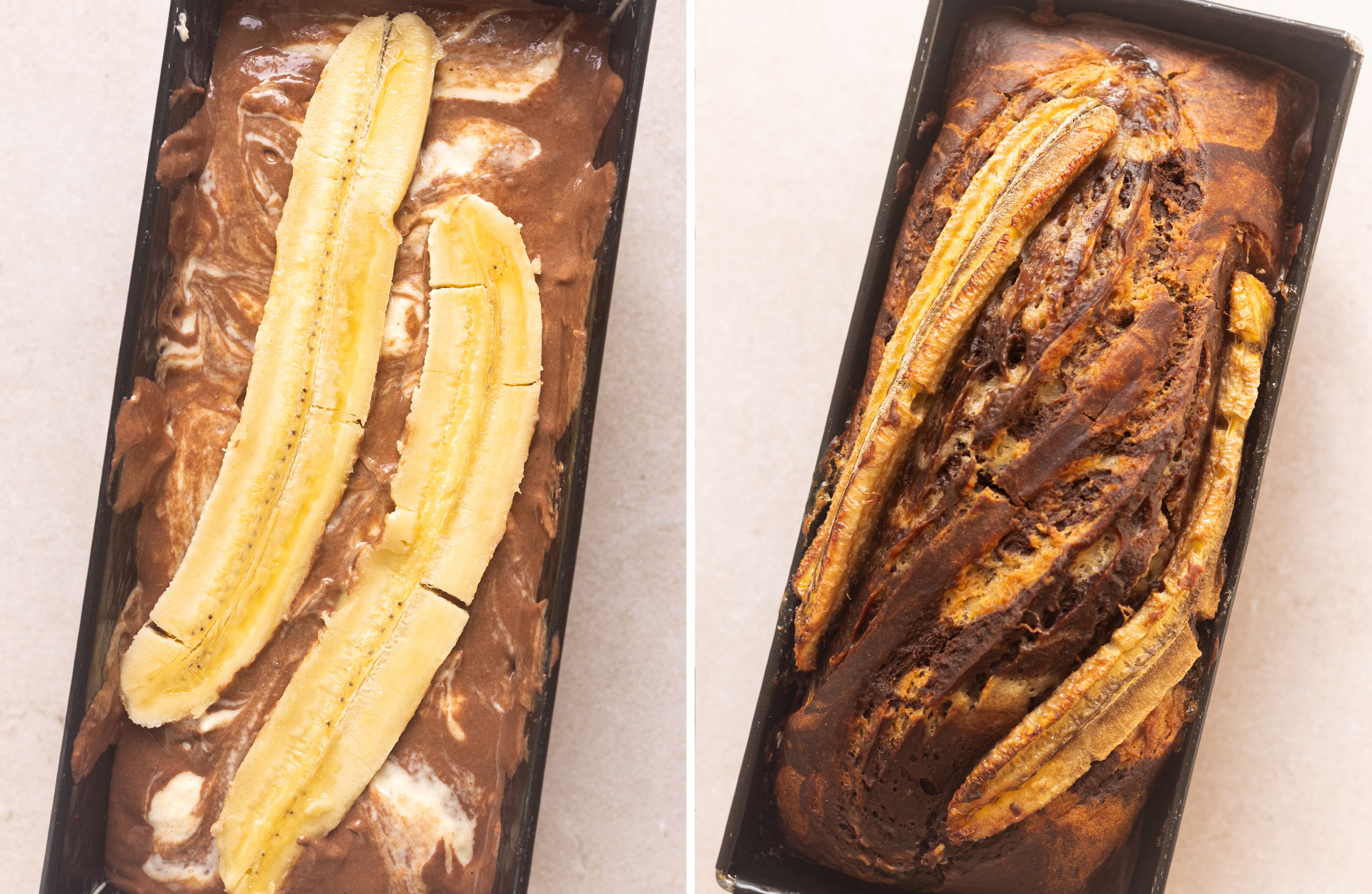 R1035 - Veganes Marmor-Bananenbrot