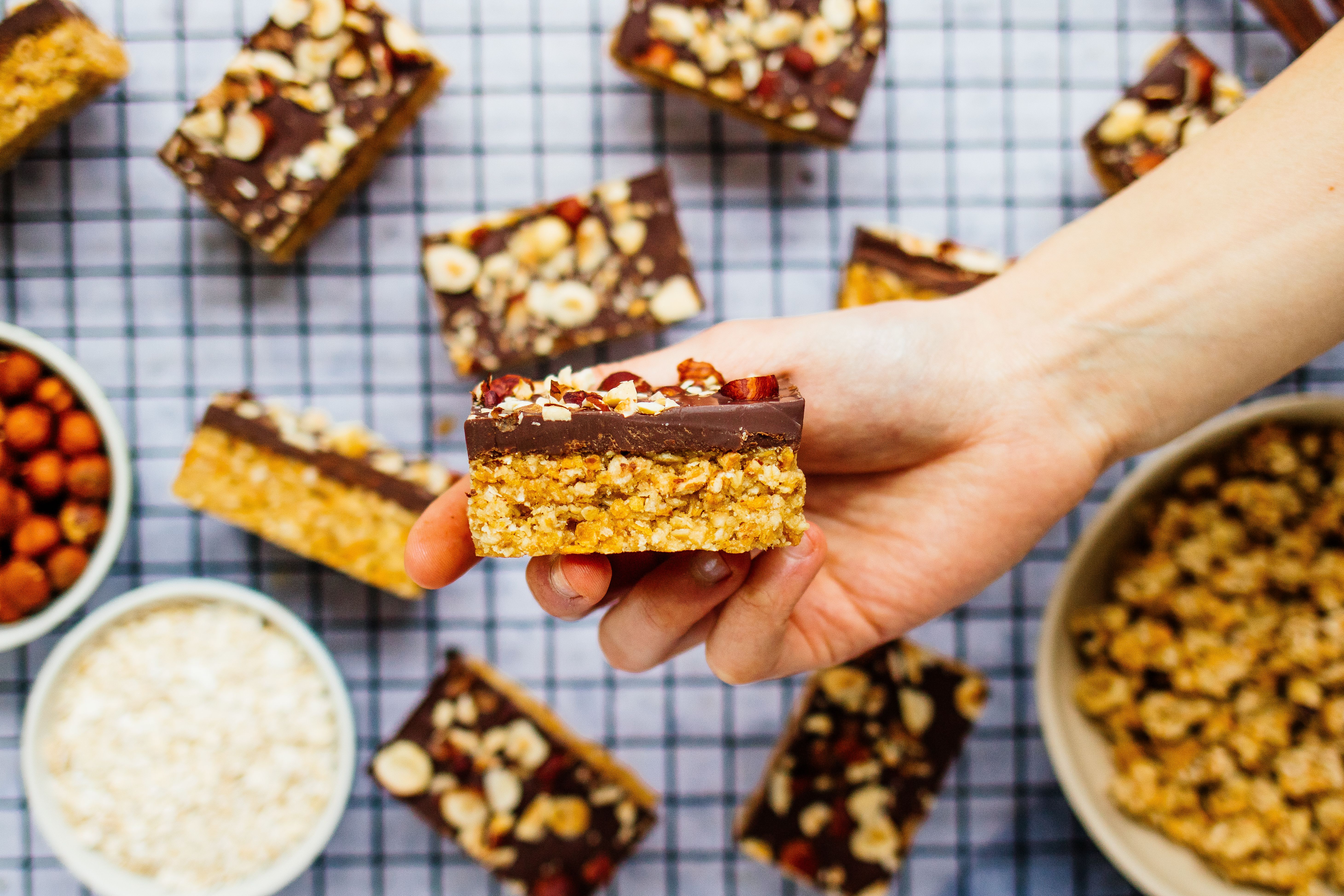 No Bake Hazelnut Chocolate Bars