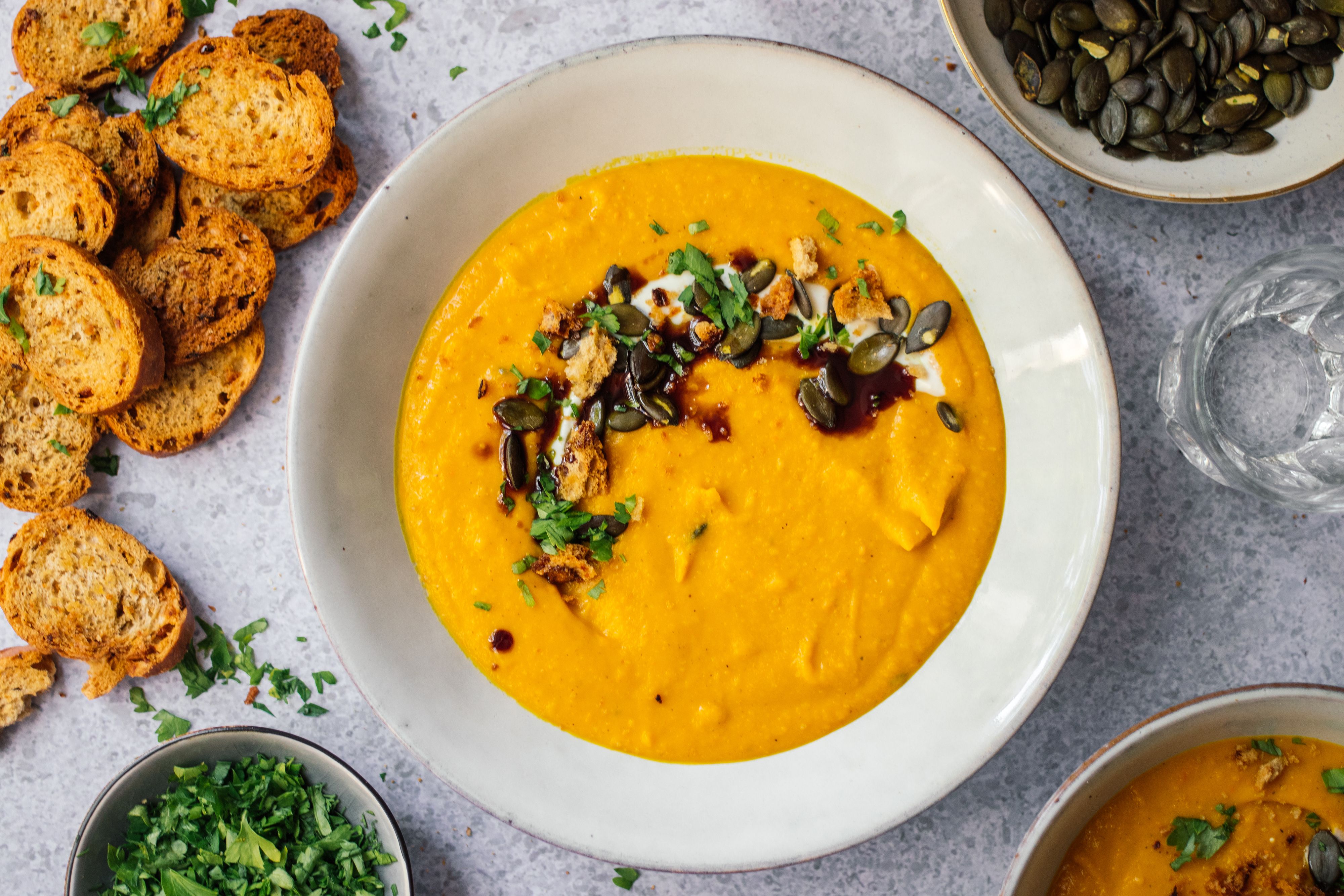 Vegan Pumpkin Soup with Turmeric