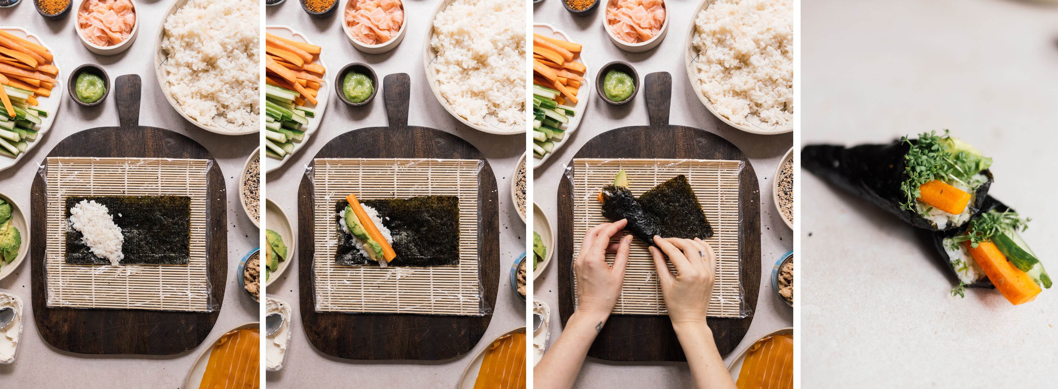 R849 Homemade Vegan Sushi Platter