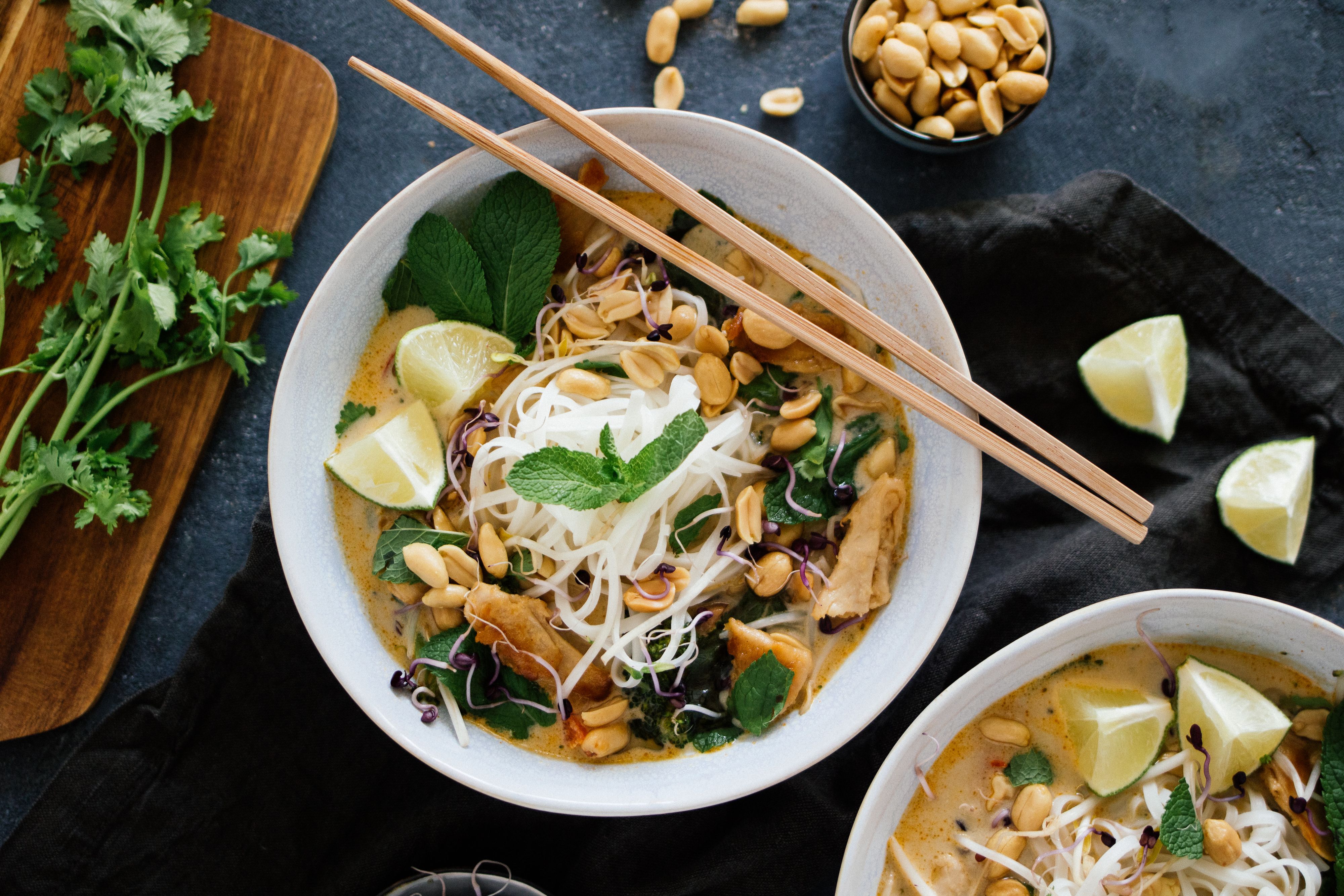 R98 Vegan Red Thai Coconut Soup with vegan Chicken