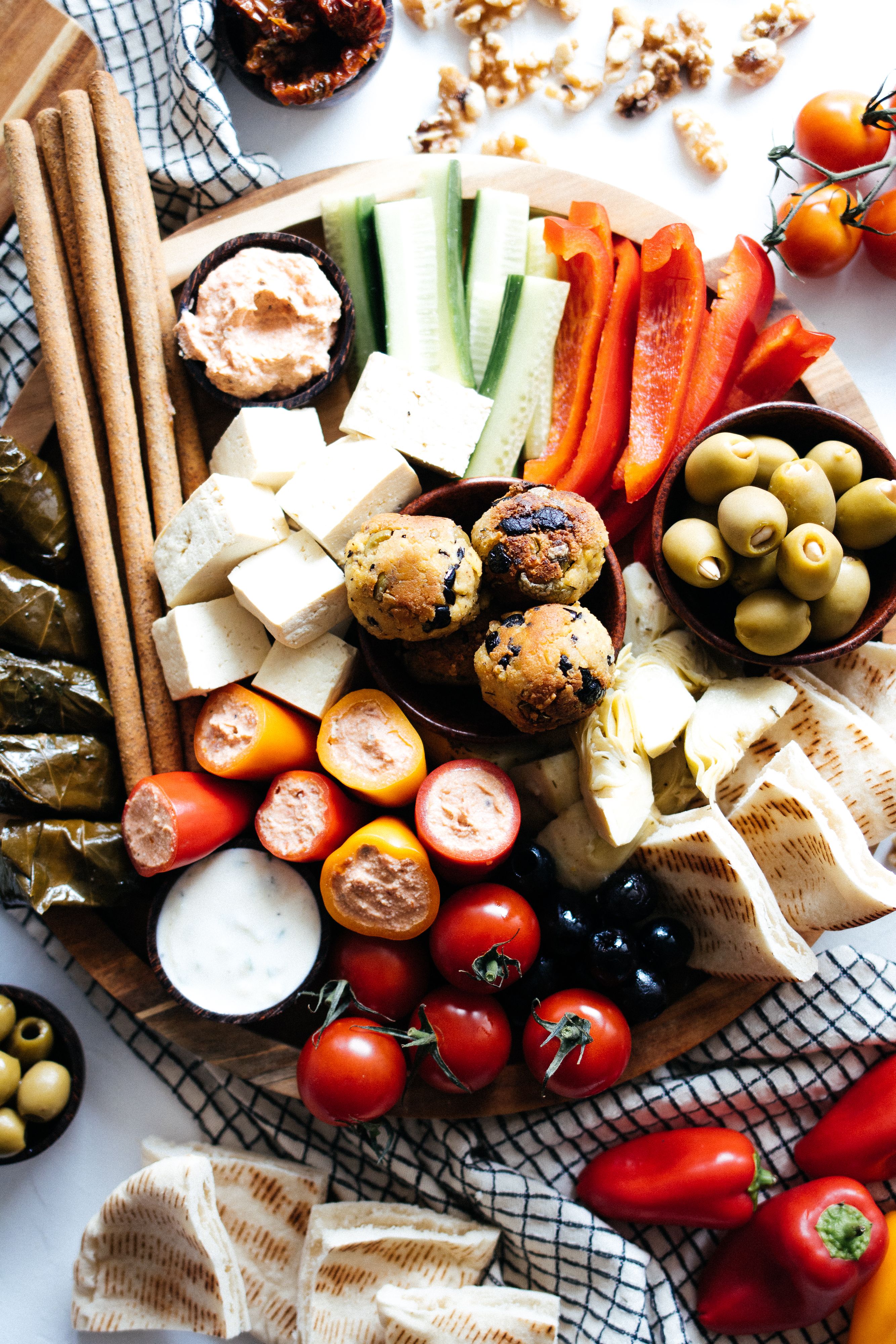 R512 Vegan Greek Mezze Platter