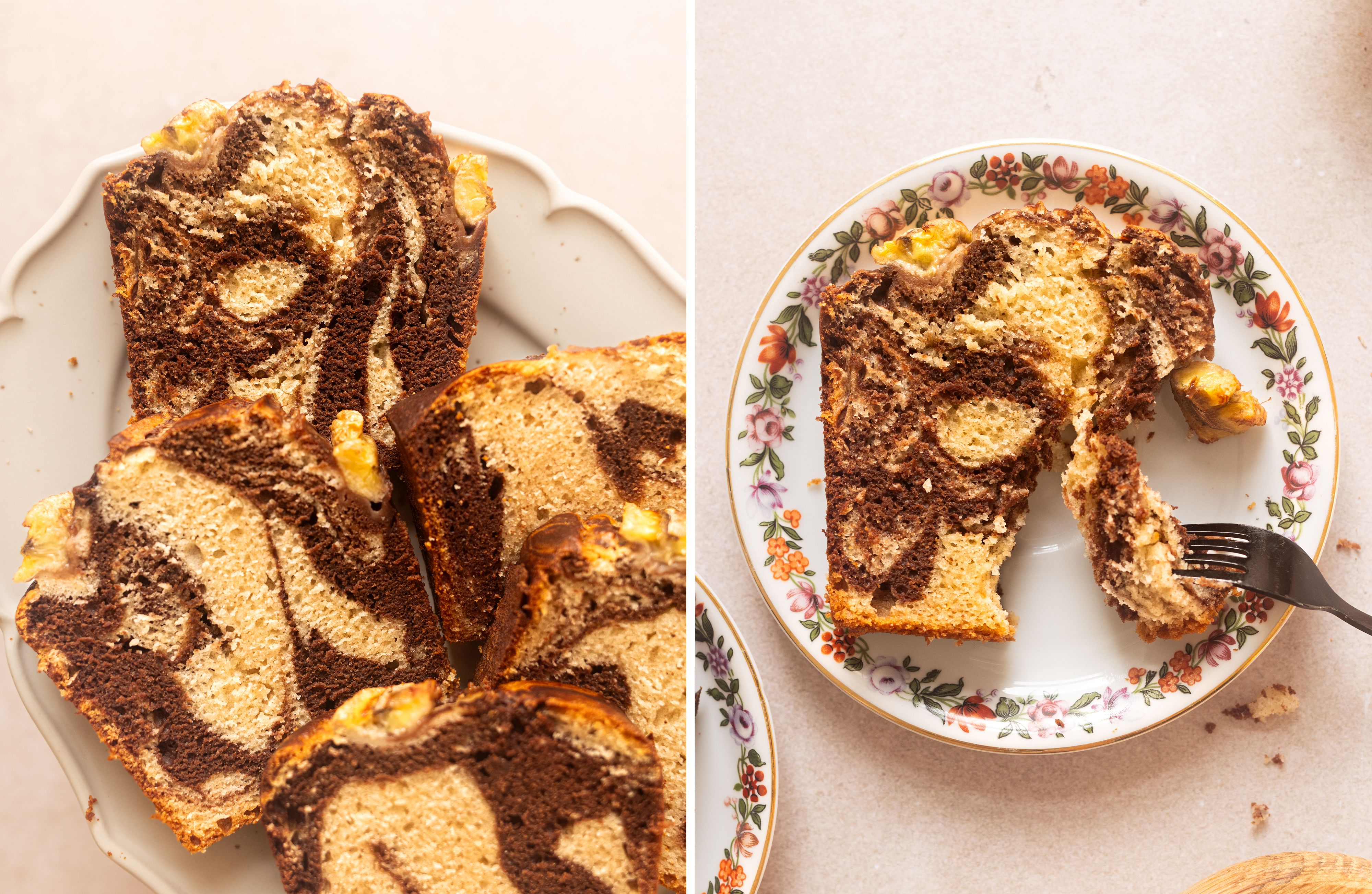 R1035 - Veganes Marmor-Bananenbrot