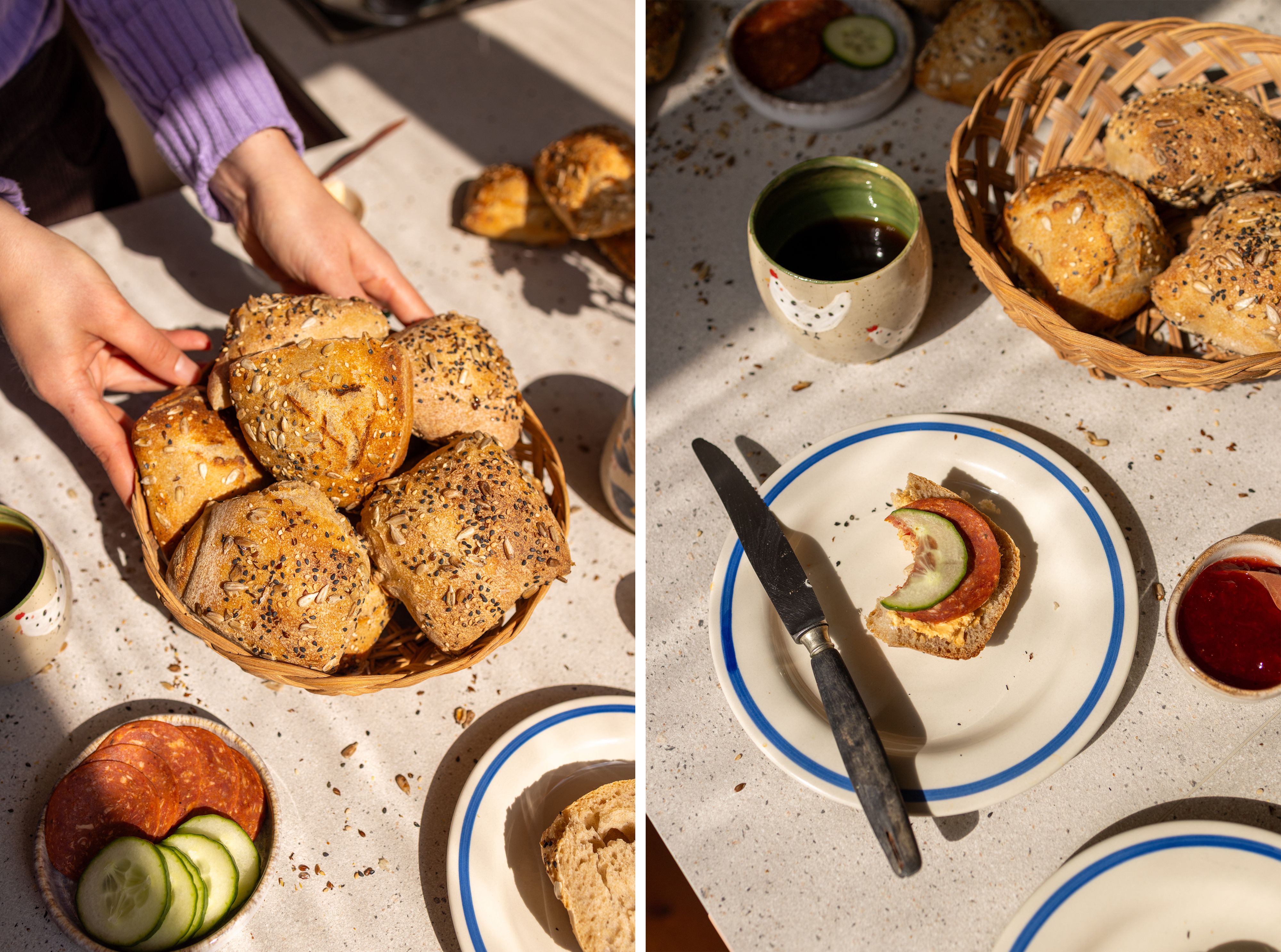 R1046 Einfache Sauerteigbrötchen über Nacht