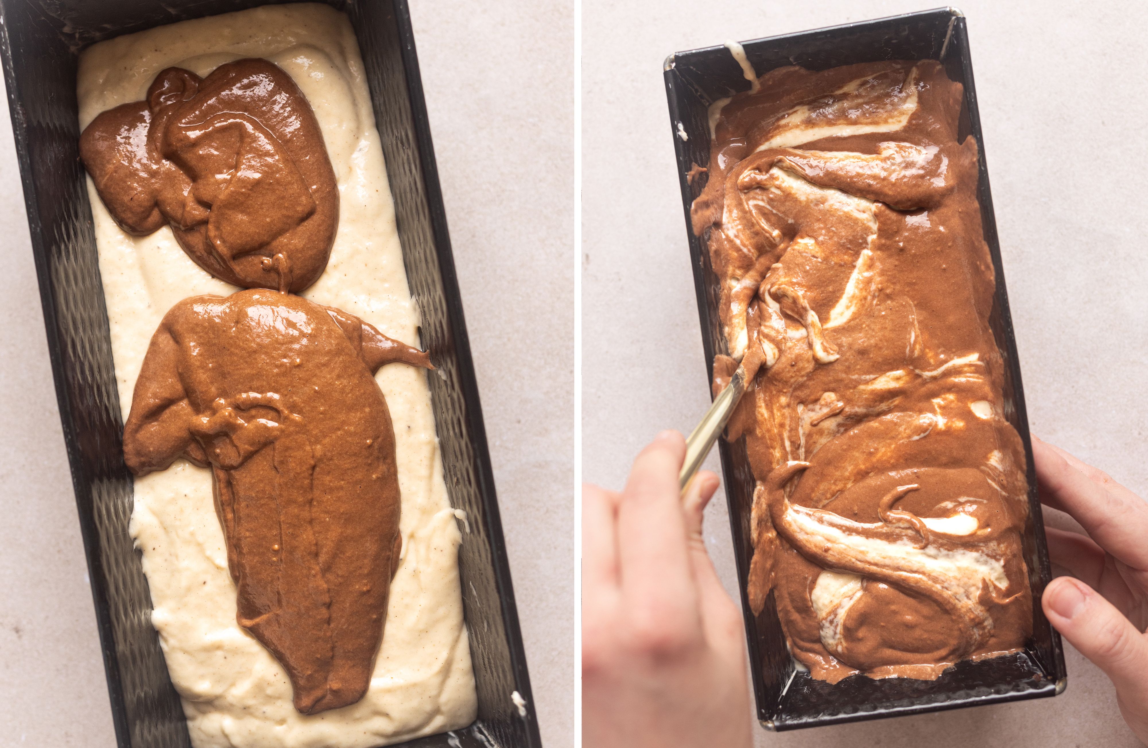 R1035 - Veganes Marmor-Bananenbrot