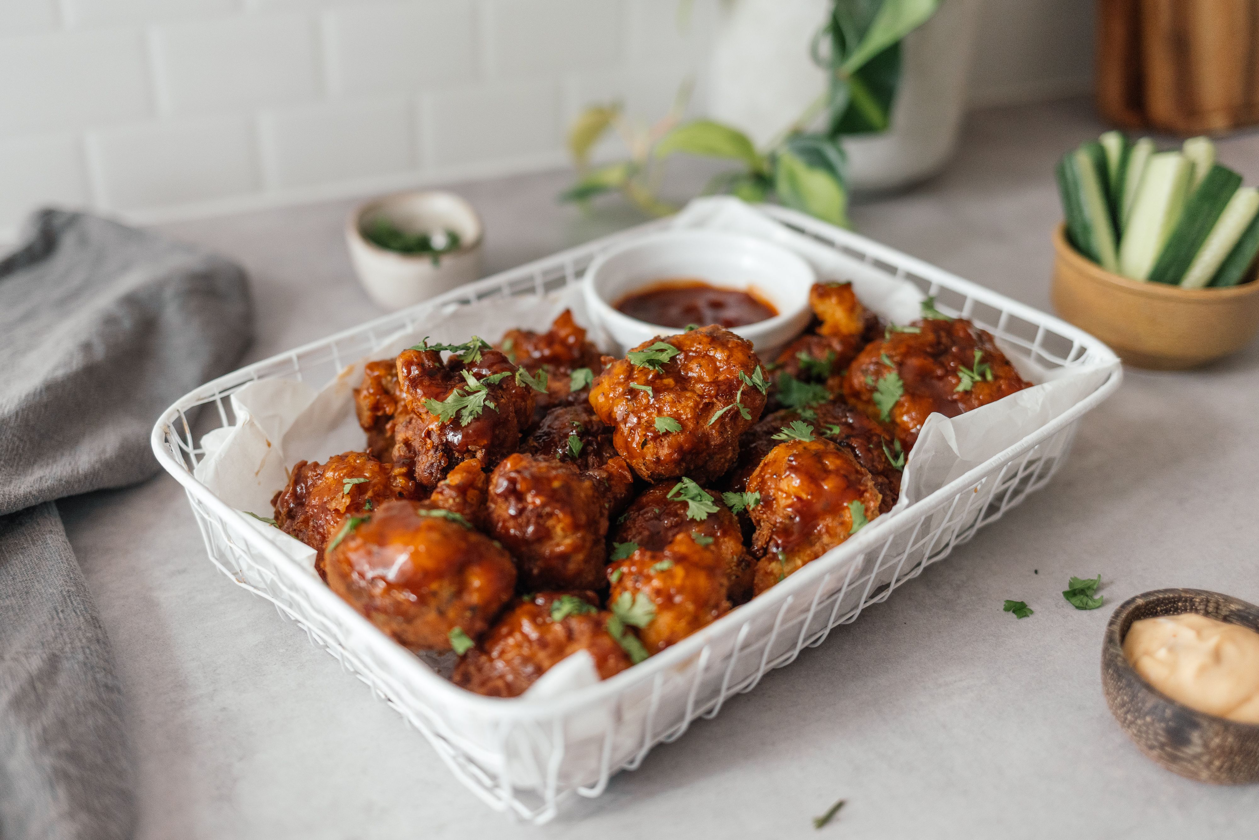 Vegan Buffalo Cauliflower Wings