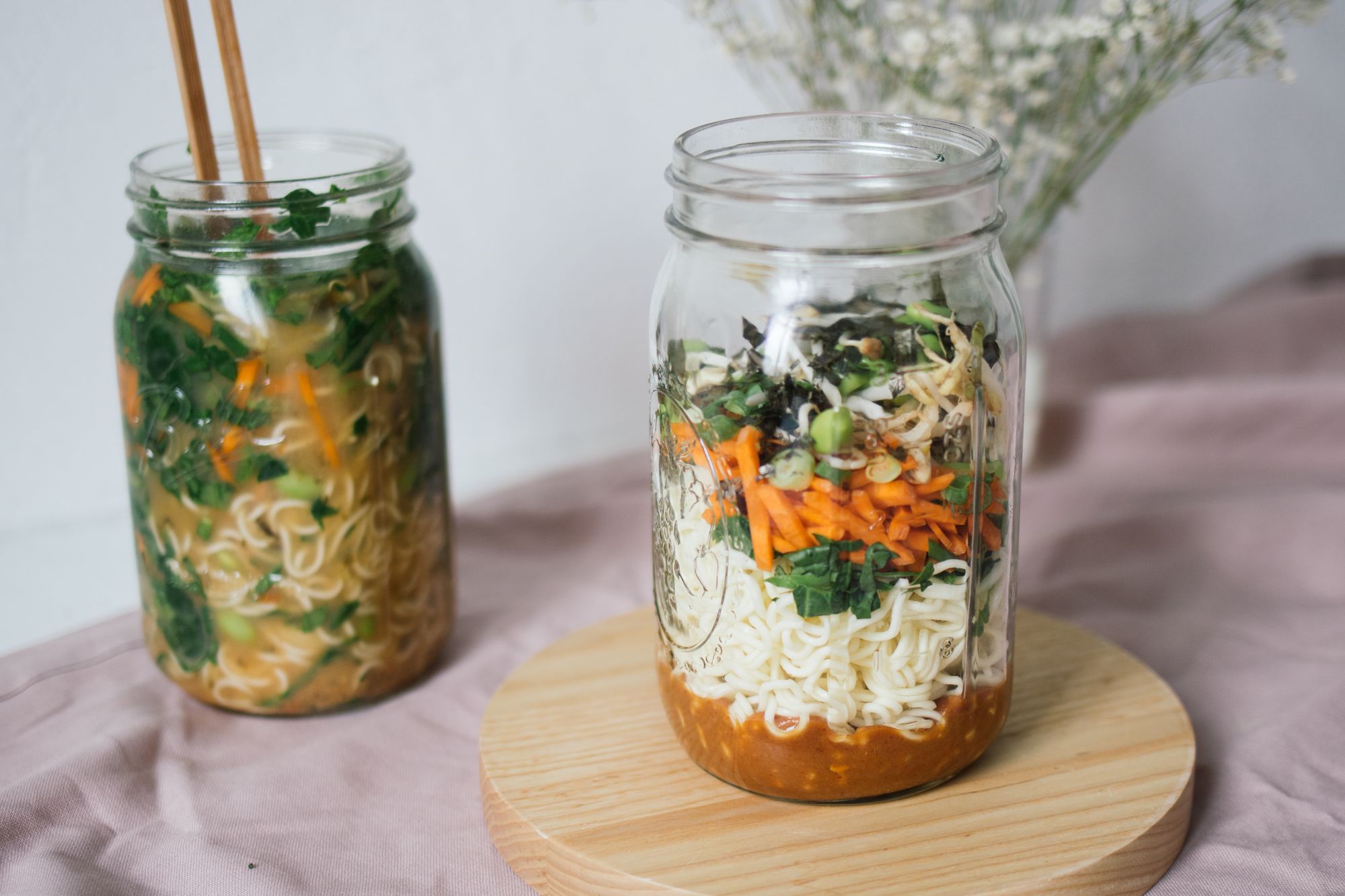 Vegane Miso-Ramen-Suppe