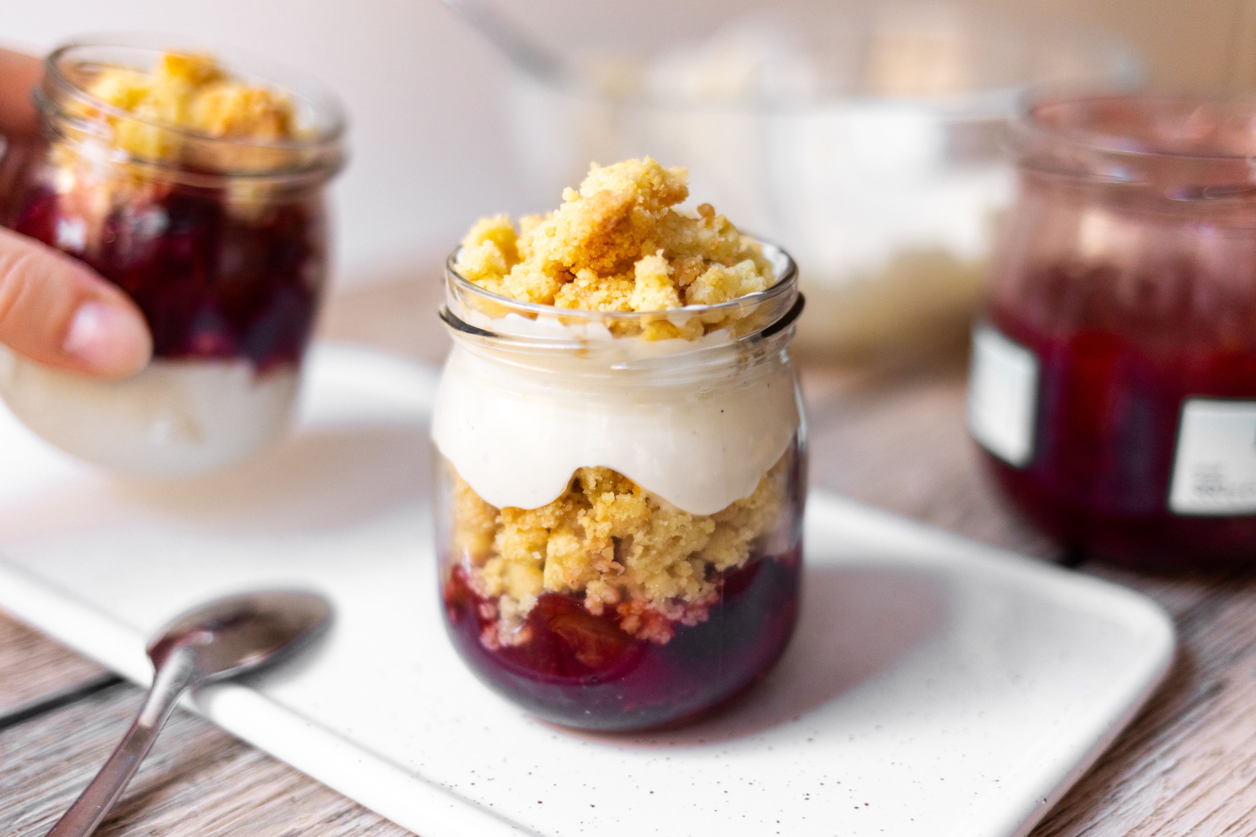 Vegan Plum Cake in a Jar