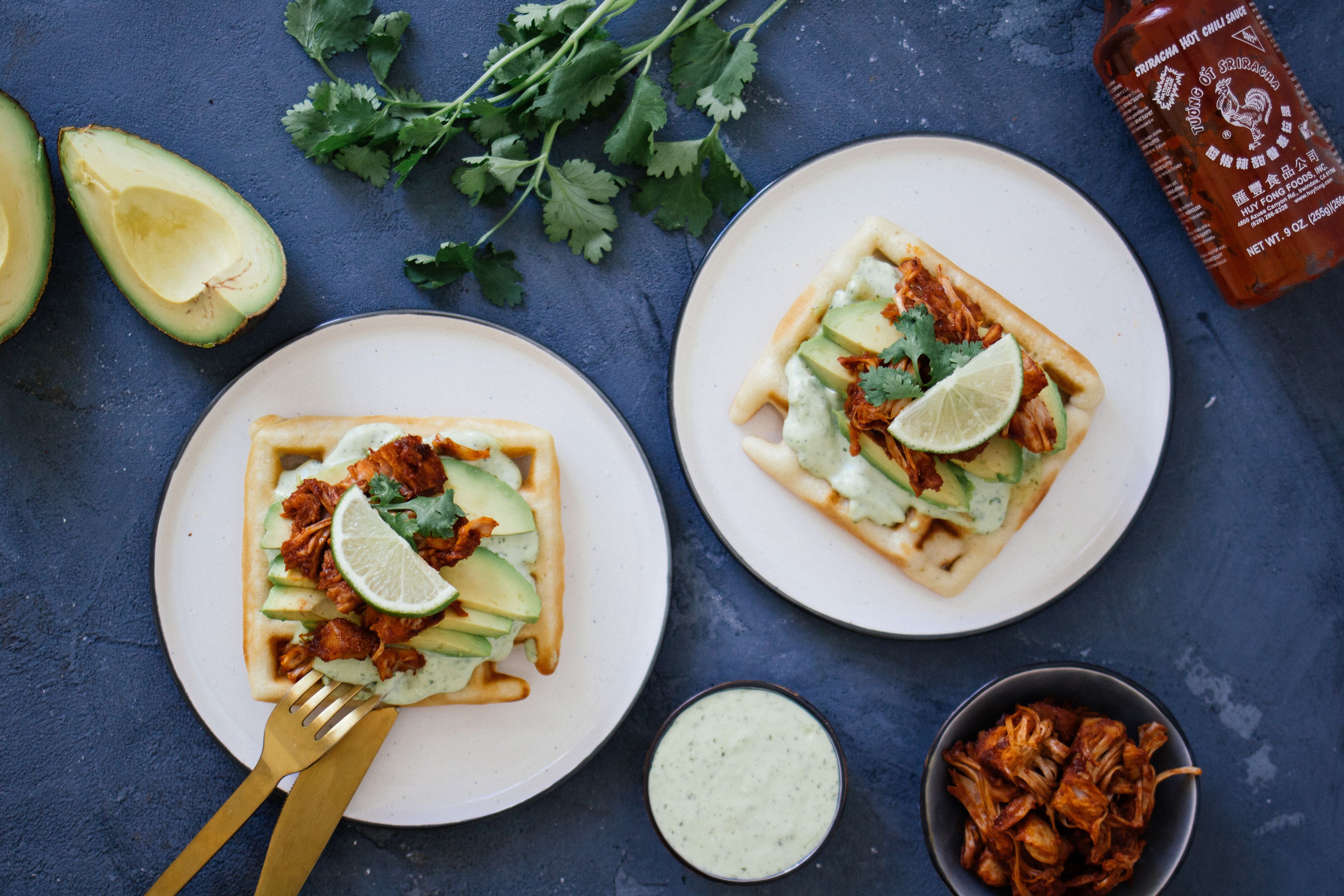 R301 Pulled Jackfrucht Waffel-Taco