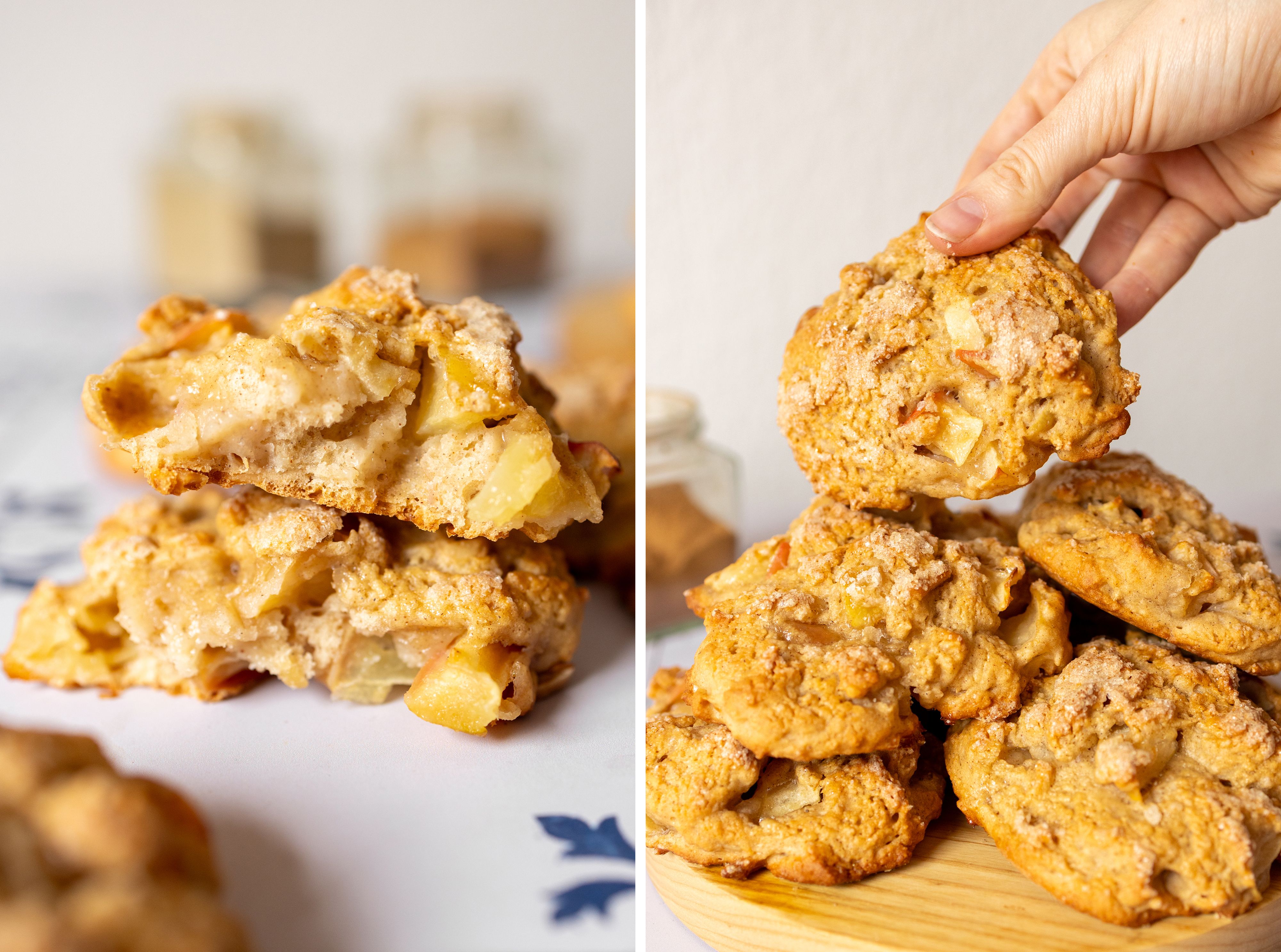 R1036 Saftige vegane Apfel-Quark-Küchlein vom Blech