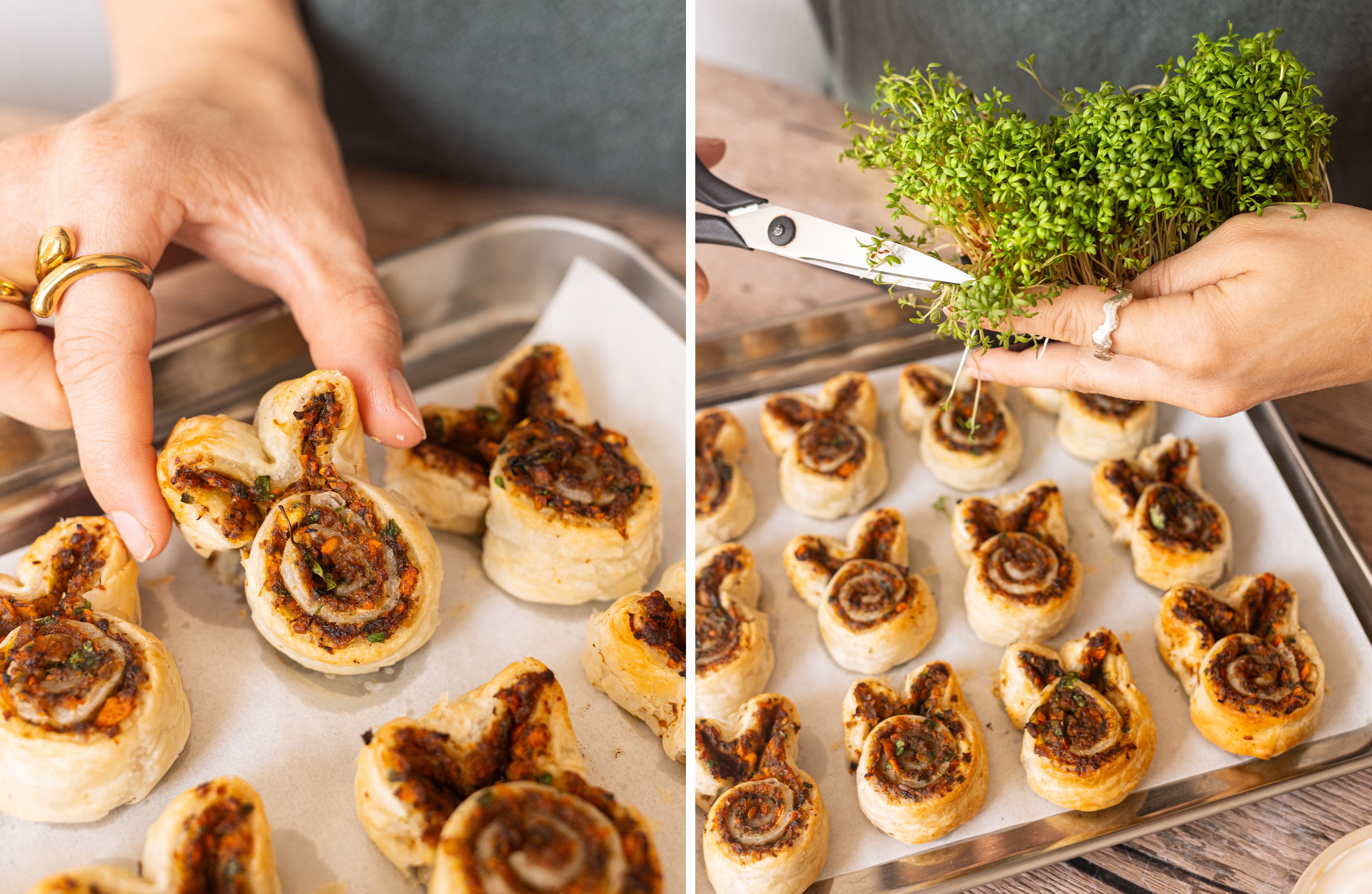 R1049 - Vegan puff pastry bunnies