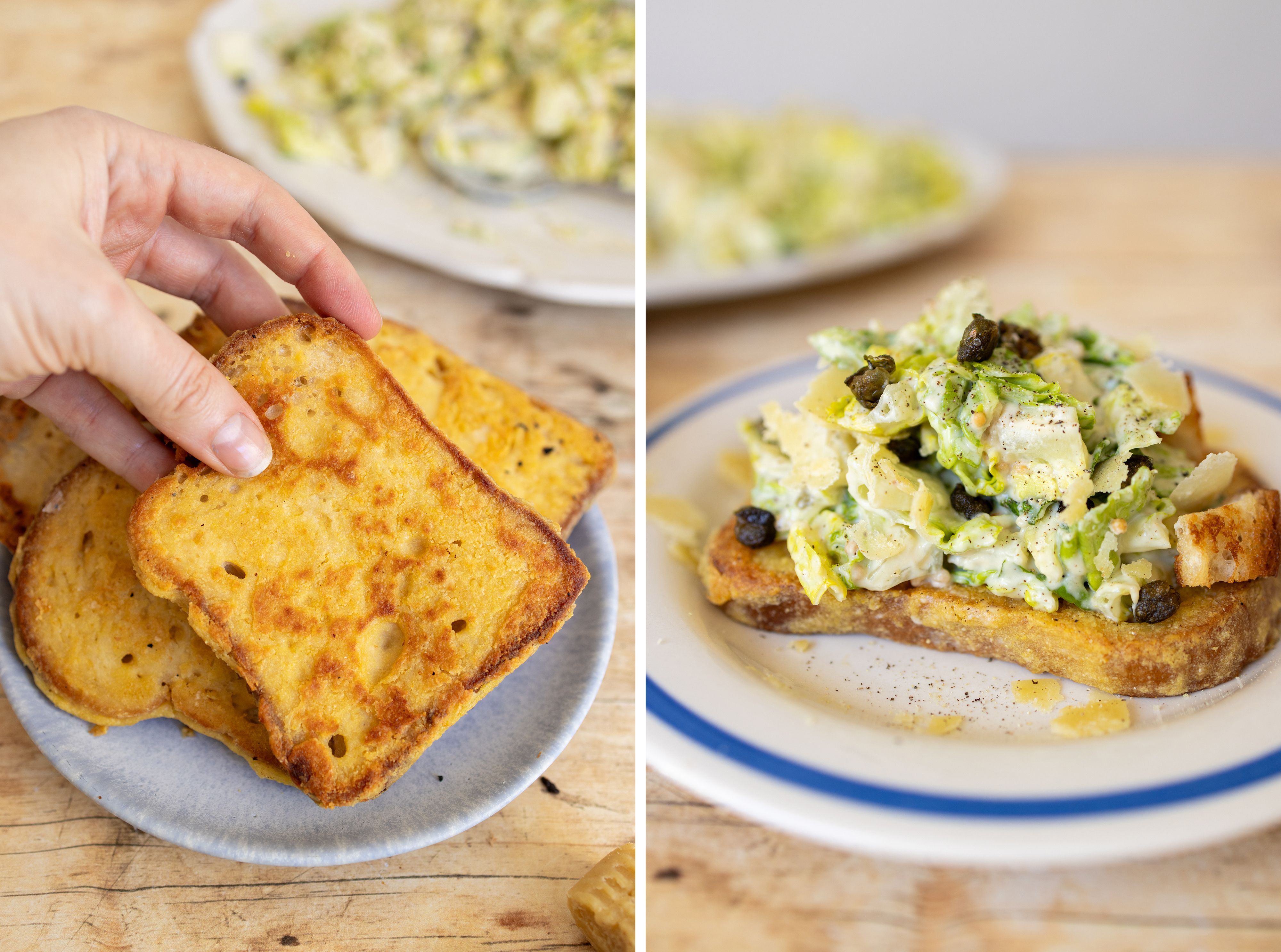 R1026 Savory French Toast with Vegan Caesar Salad