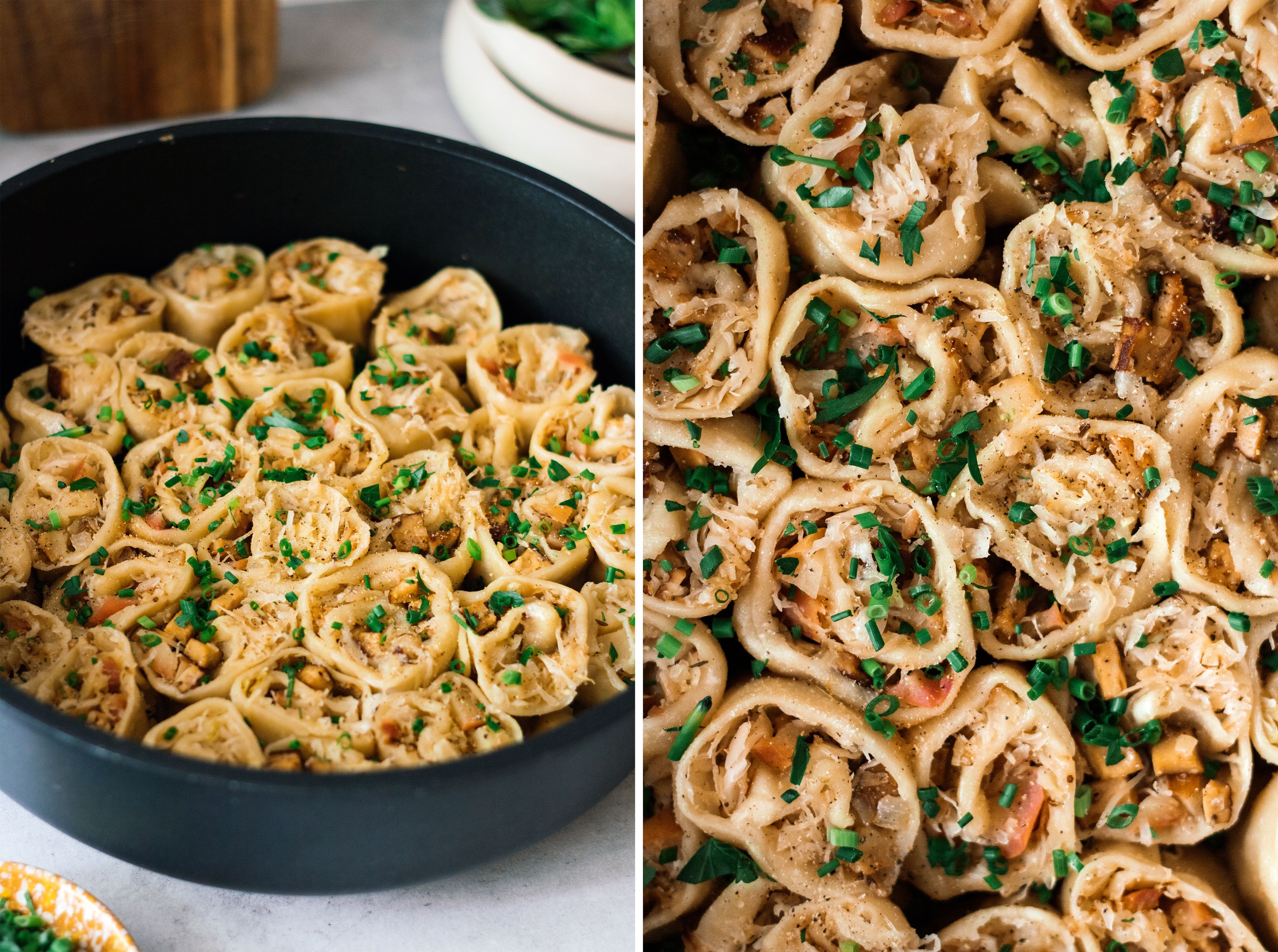 R751 Sauerkraut Stuffed Pasta Rolls