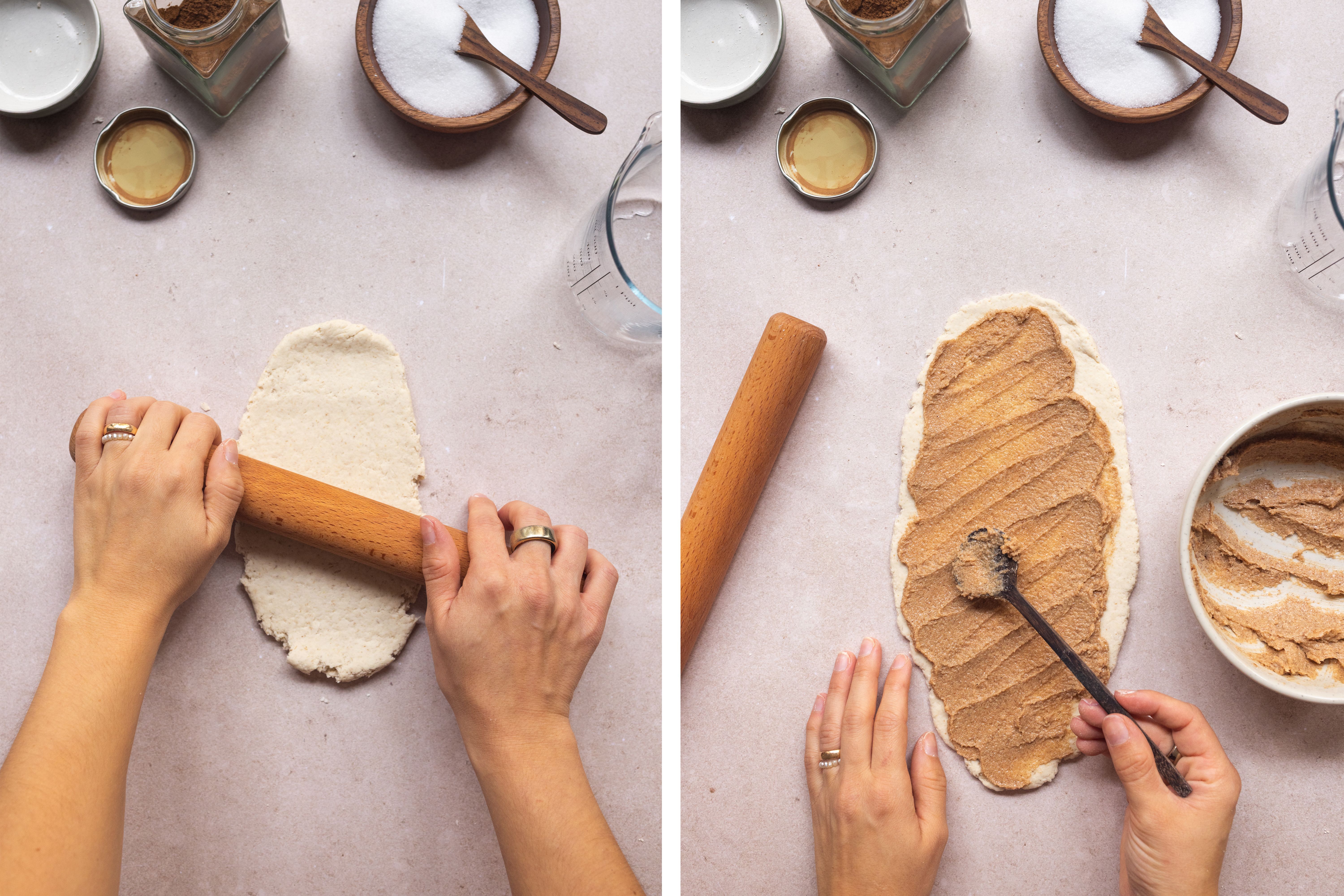 R1004 Vegane und Glutenfreie Zimtschnecken-Pinsa 