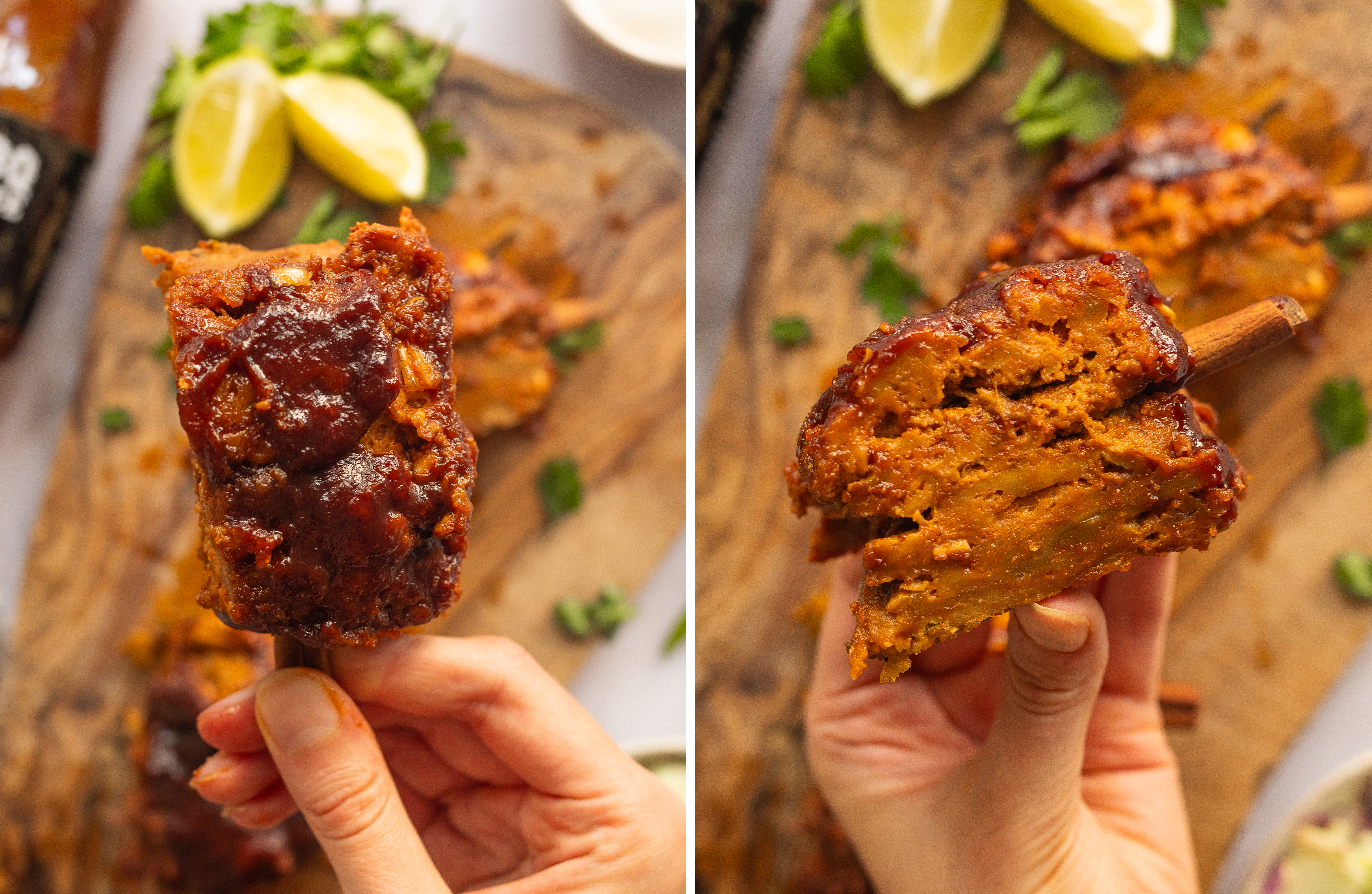 R994 - Münchner Kindl Senf - Vegane BBQ-Ribs vom Grill mit scharfem Limetten-Coleslaw