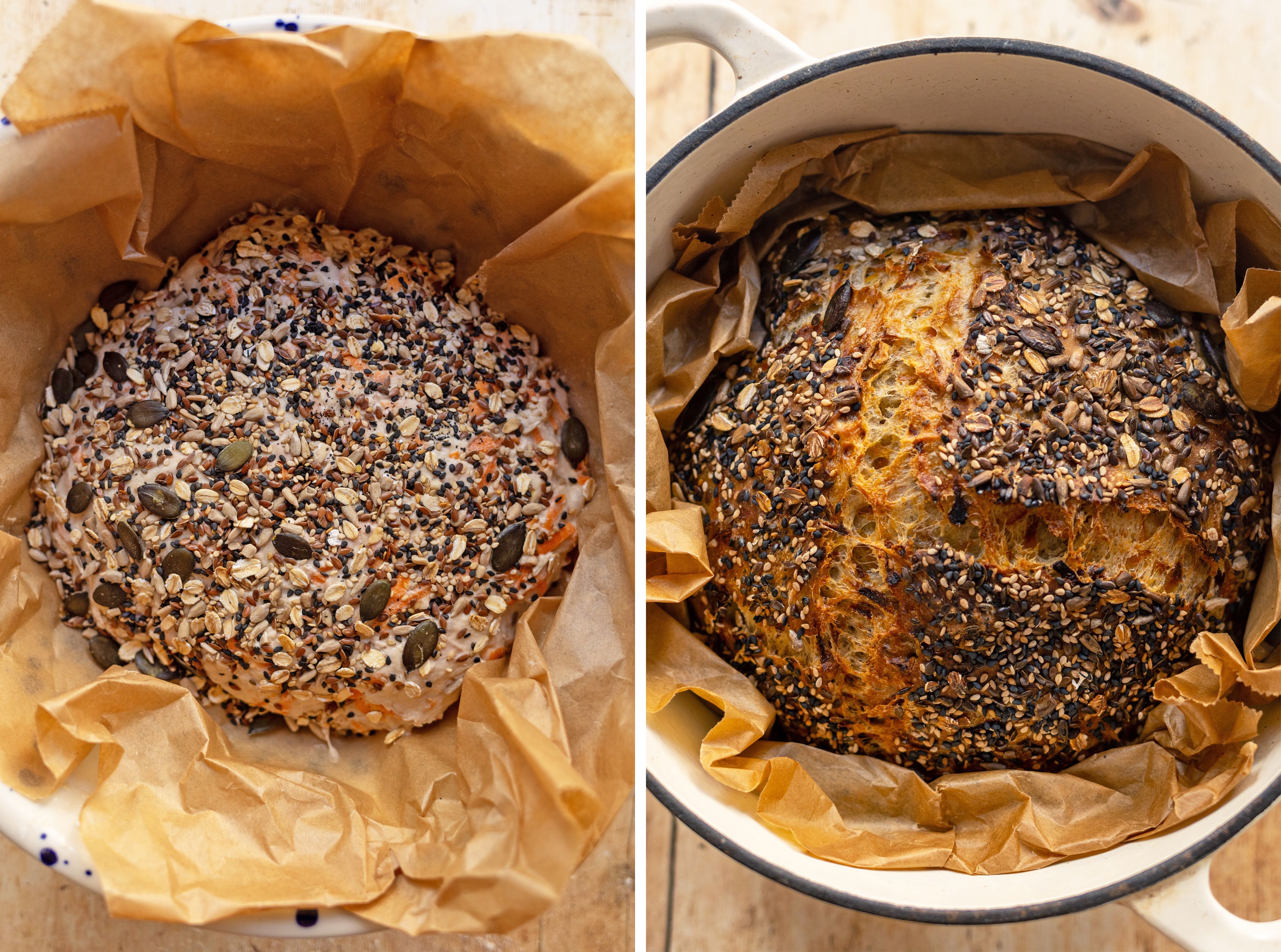 R991 Karotte-Walnuss-Brot ohne Kneten