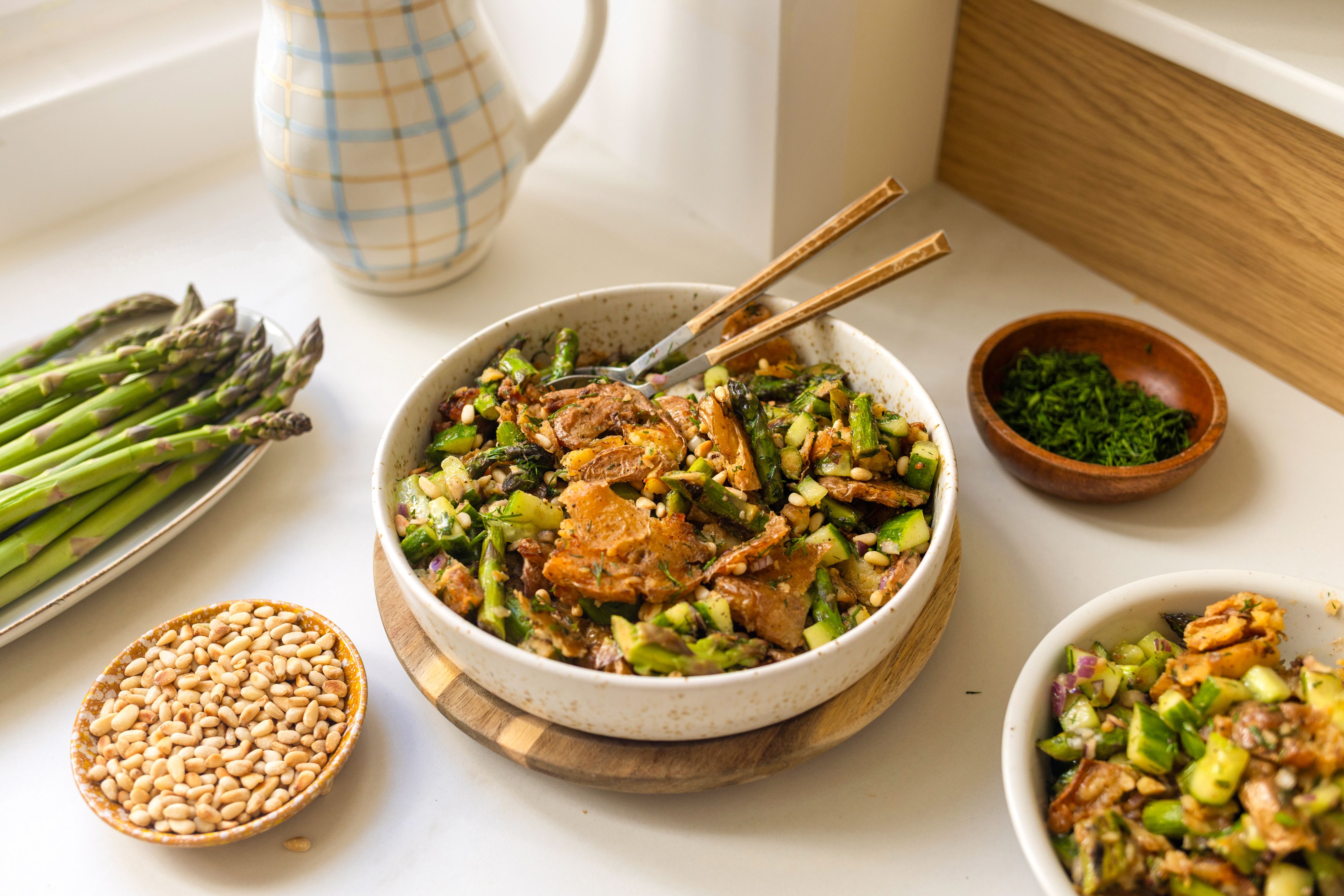 R1050 Smashed Potato Salad with Asparagus