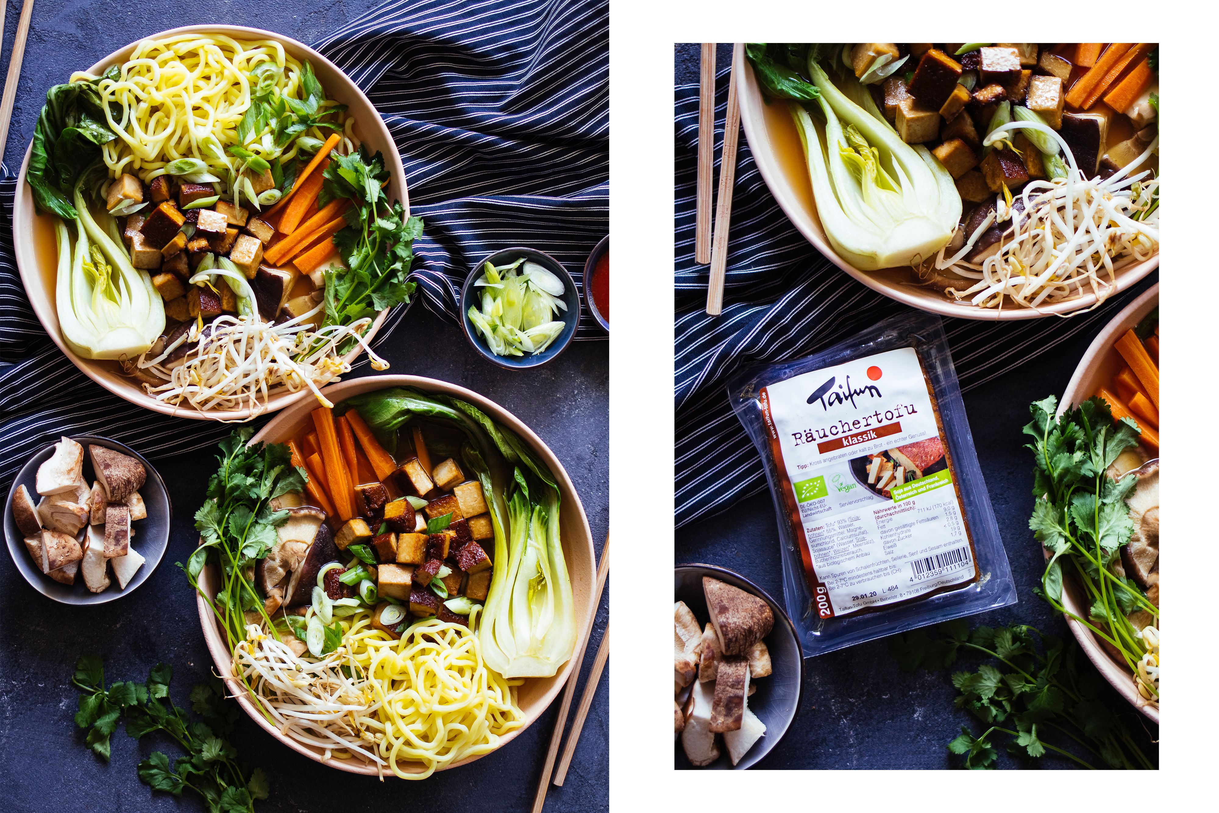 R459 Vegane Miso Ramen mit Räuchertofu