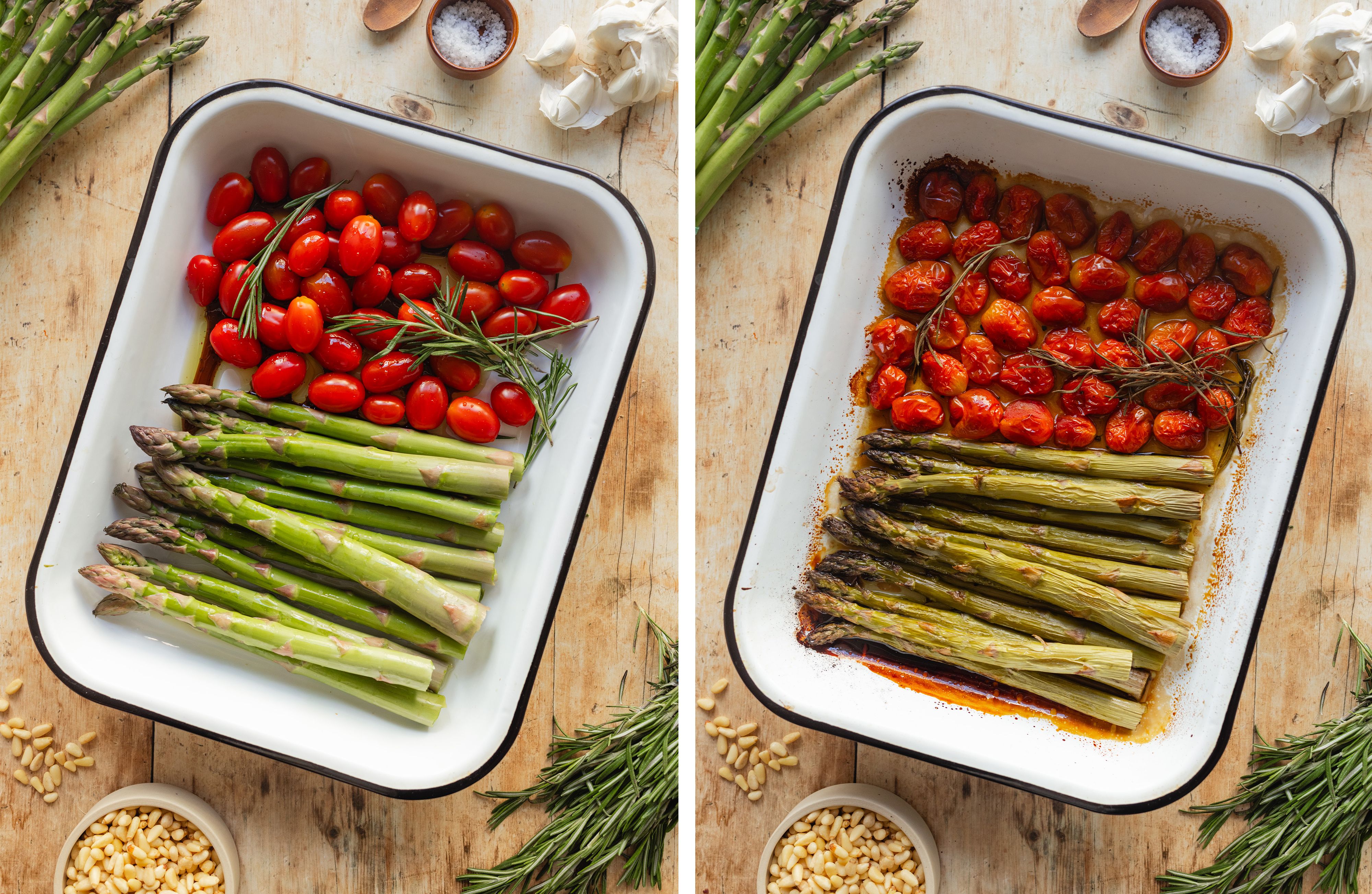 R970 Baked Green Asparagus Caprese-Style