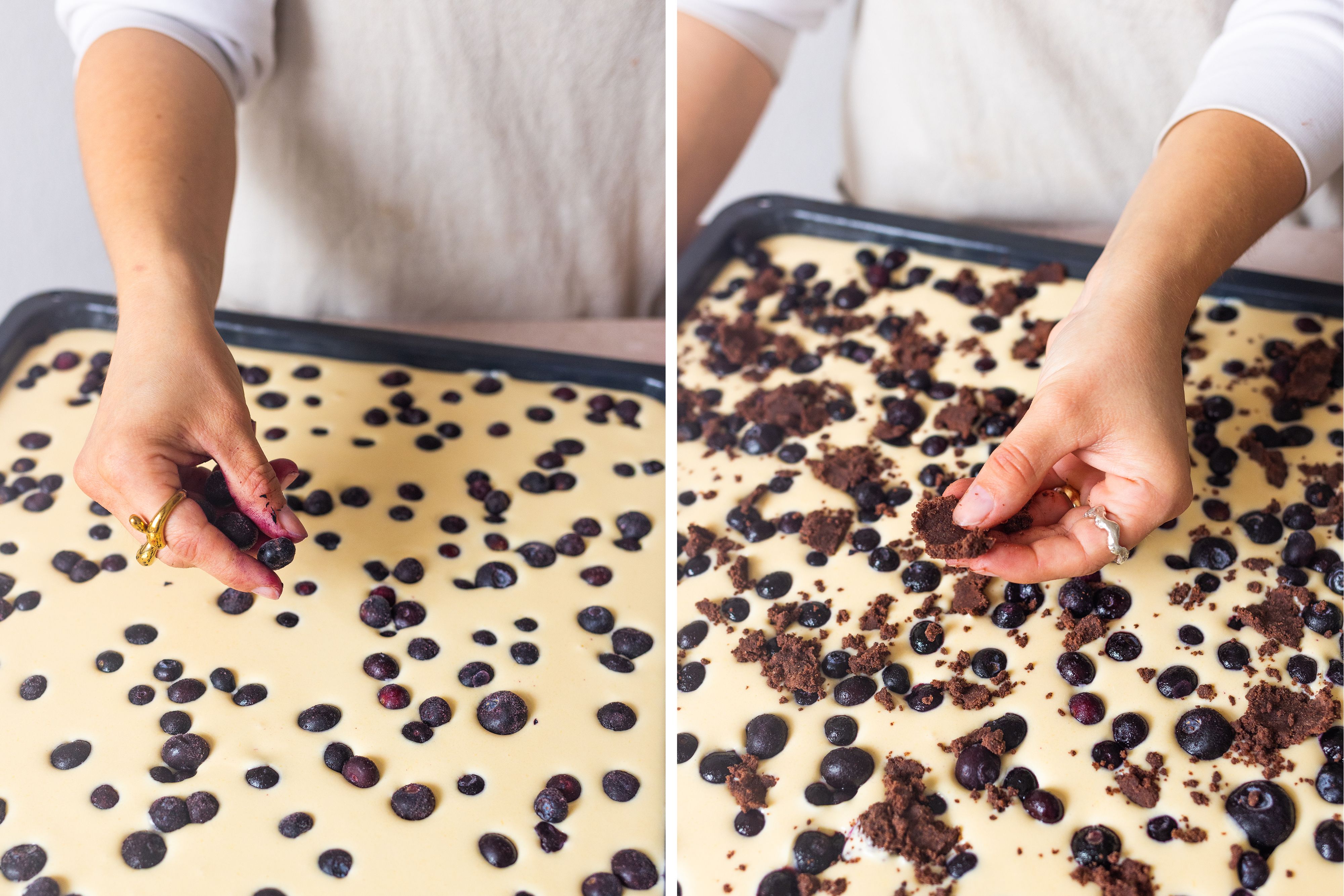 R1051 - Veganer Blaubeer-Zupfkuchen vom Blech