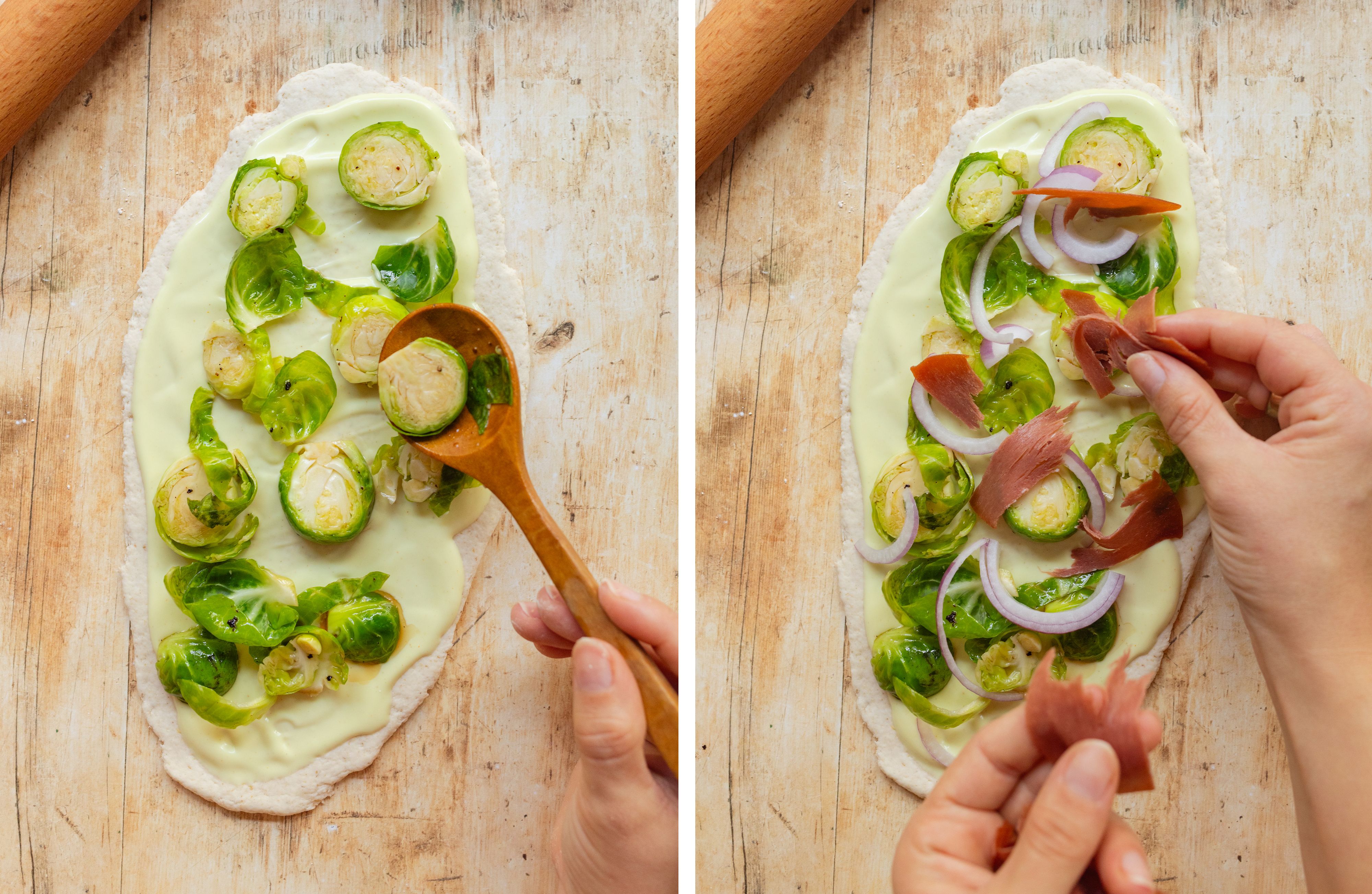 R1005 Vegane Rosenkohl-Hollandaise-Pinsa