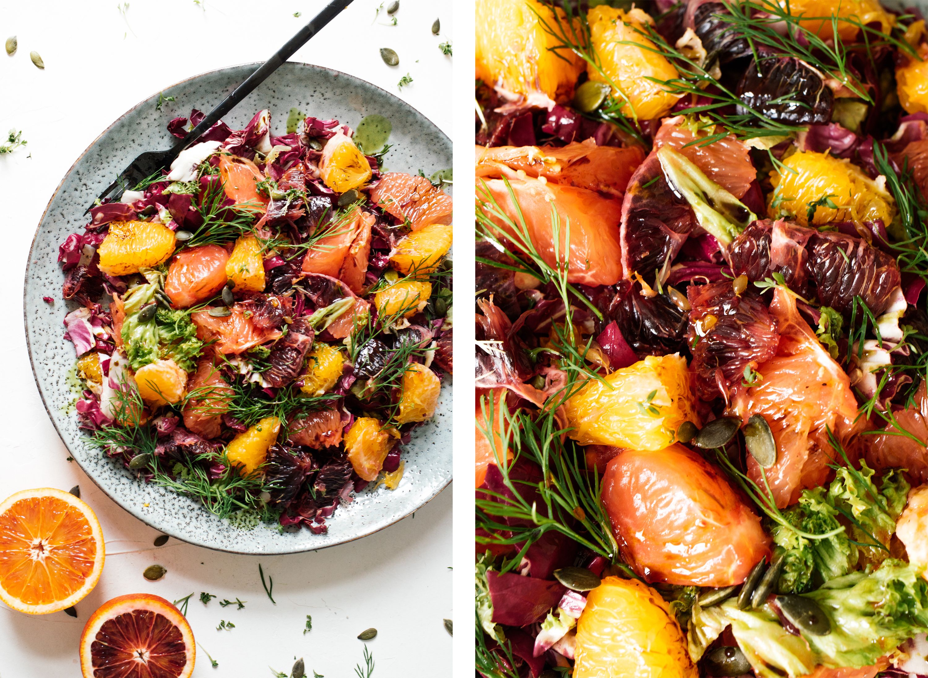 R256 Zitrussalat mit Blutorangendressing