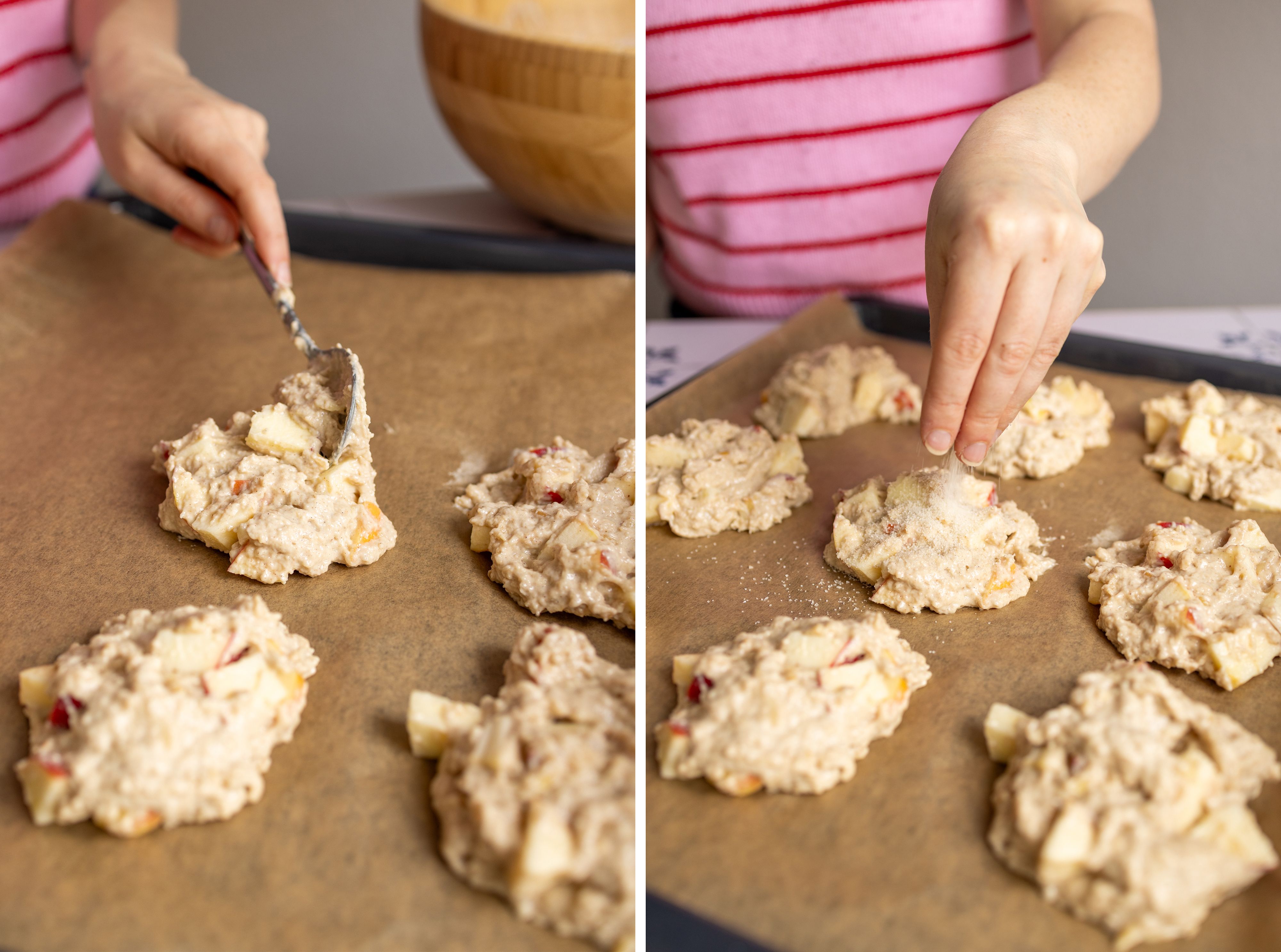 R1036 Saftige vegane Apfel-Quark-Küchlein vom Blech