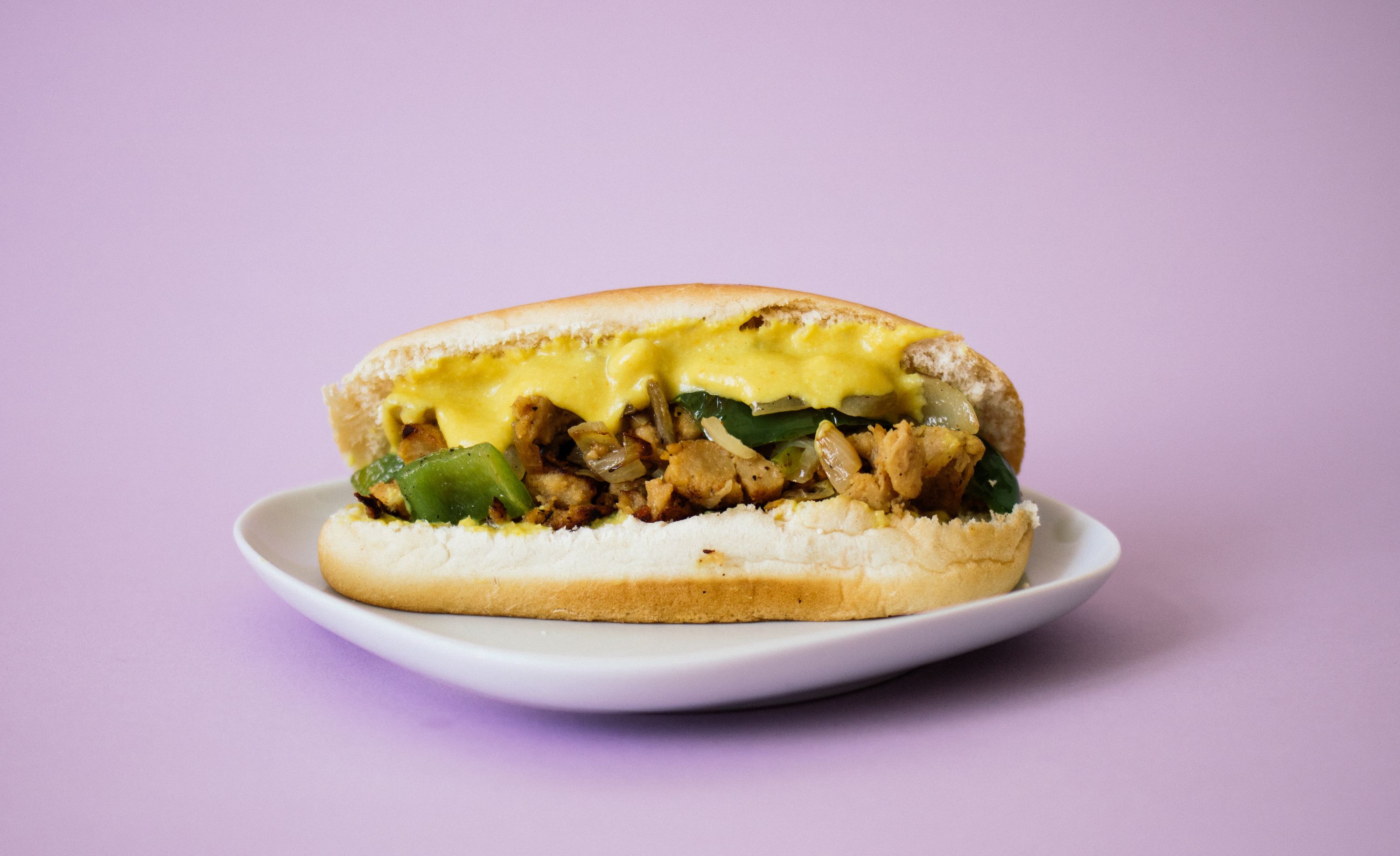 Veganes Cheesesteak Sandwich