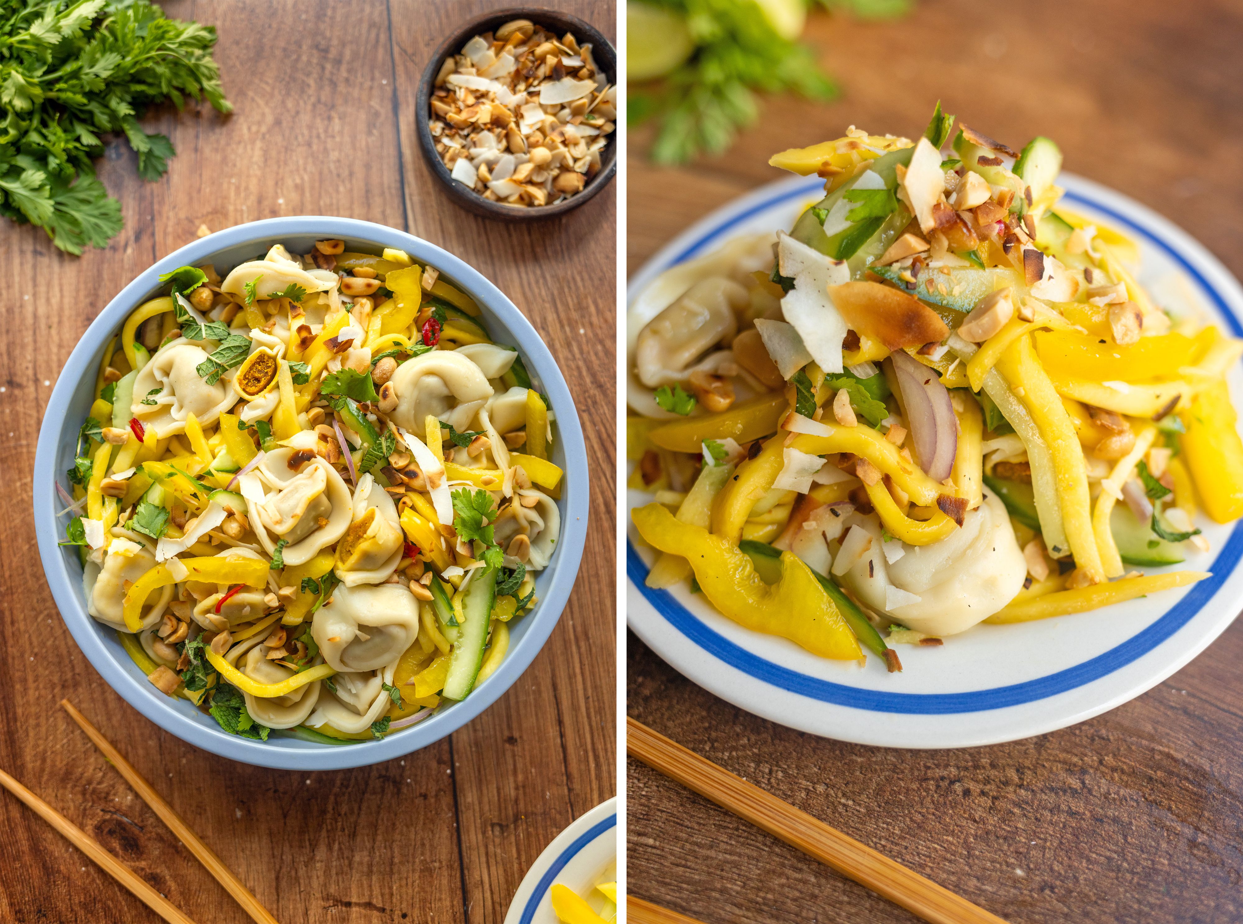 R980 Summer Tortellini Mango Salad with Lime Dressing