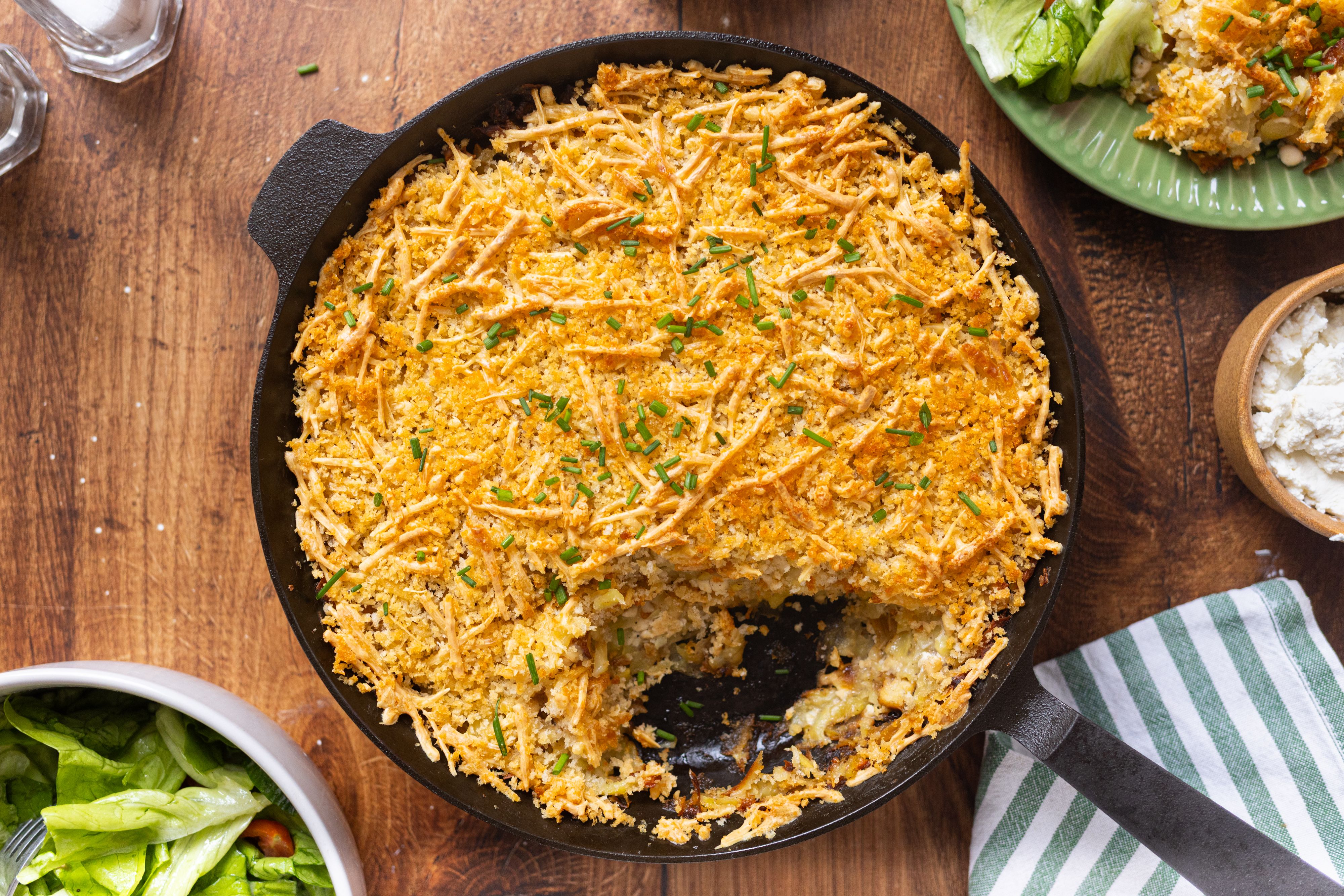 Veganer Kartoffelpuffer-Auflauf