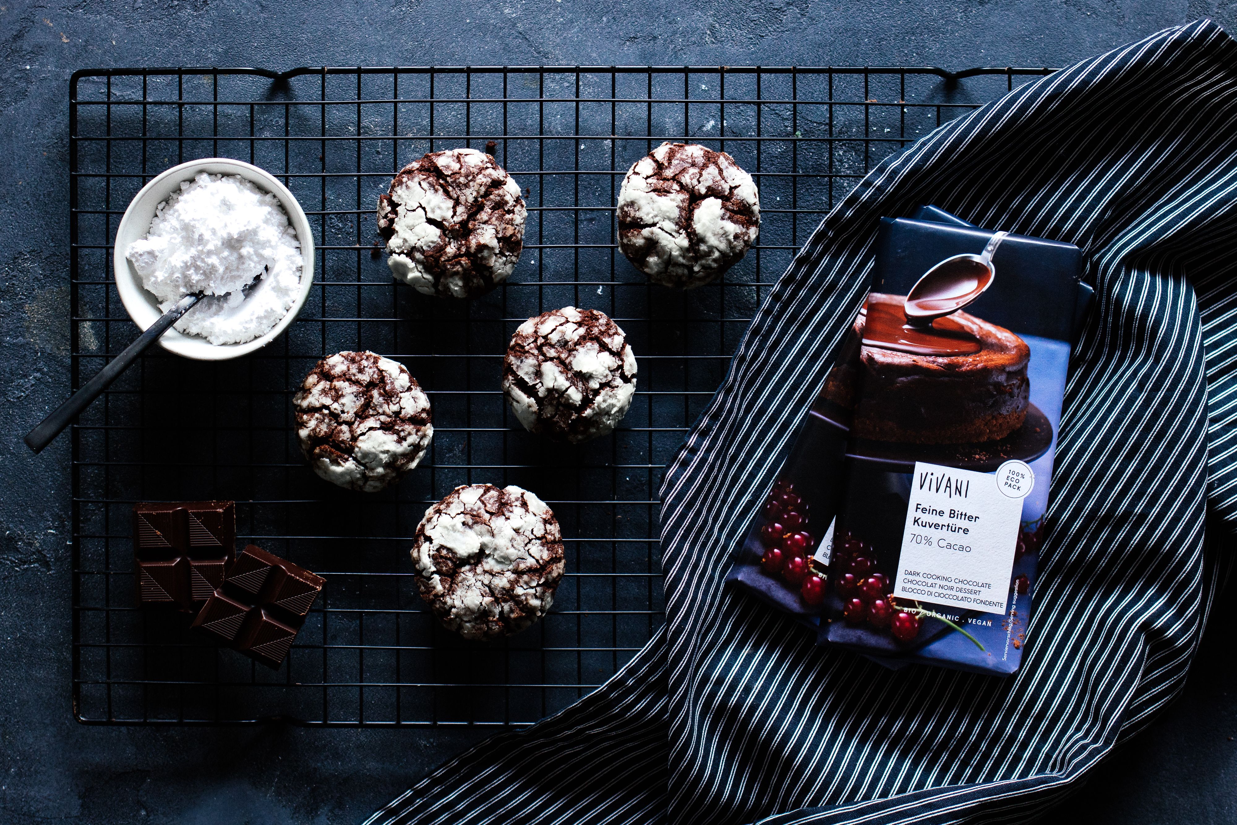 R485 Vegan Chocolate Brownie Crincle Cookies