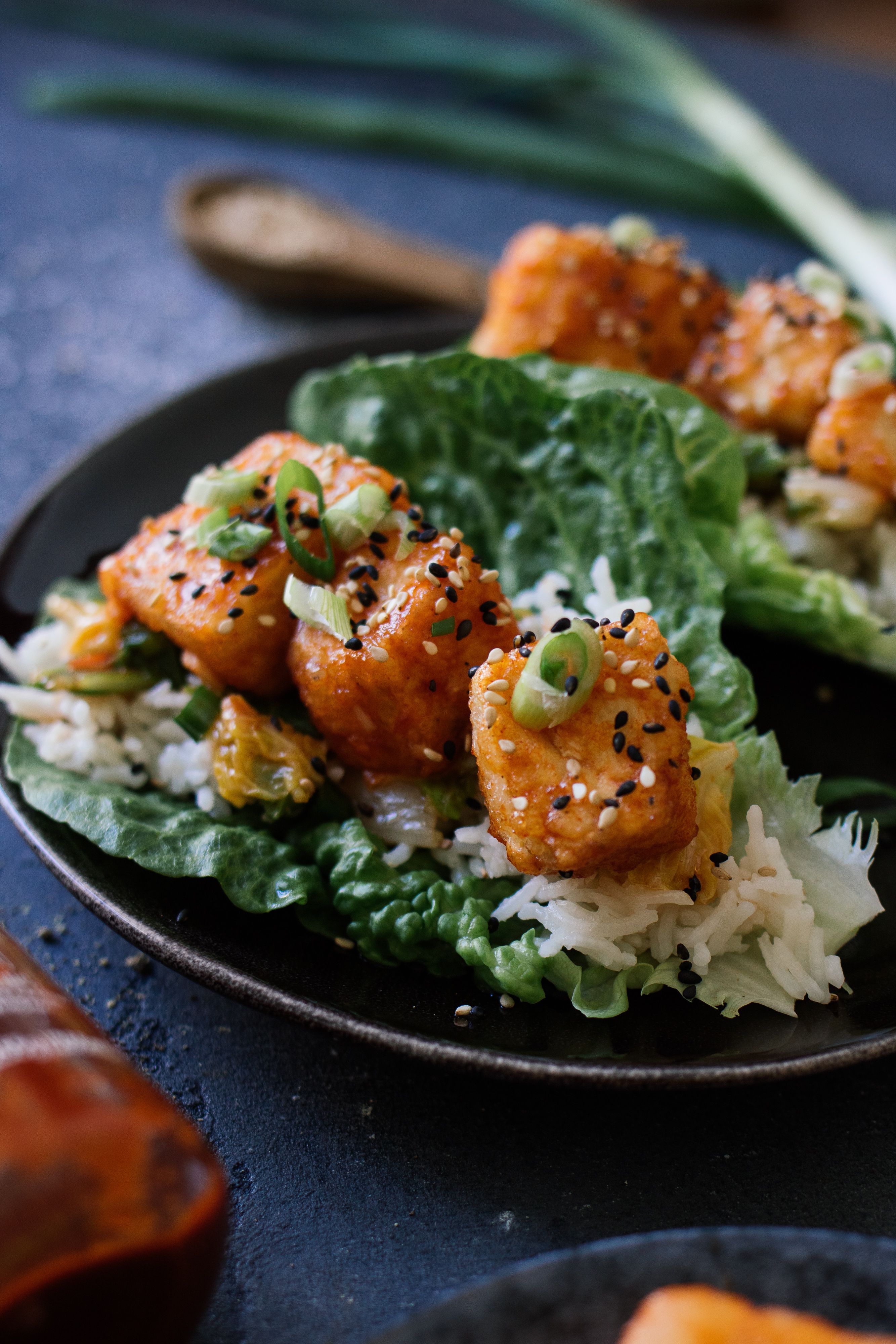 R274 Koreanische Tacos mit Kimchi & Gochujang Tofu