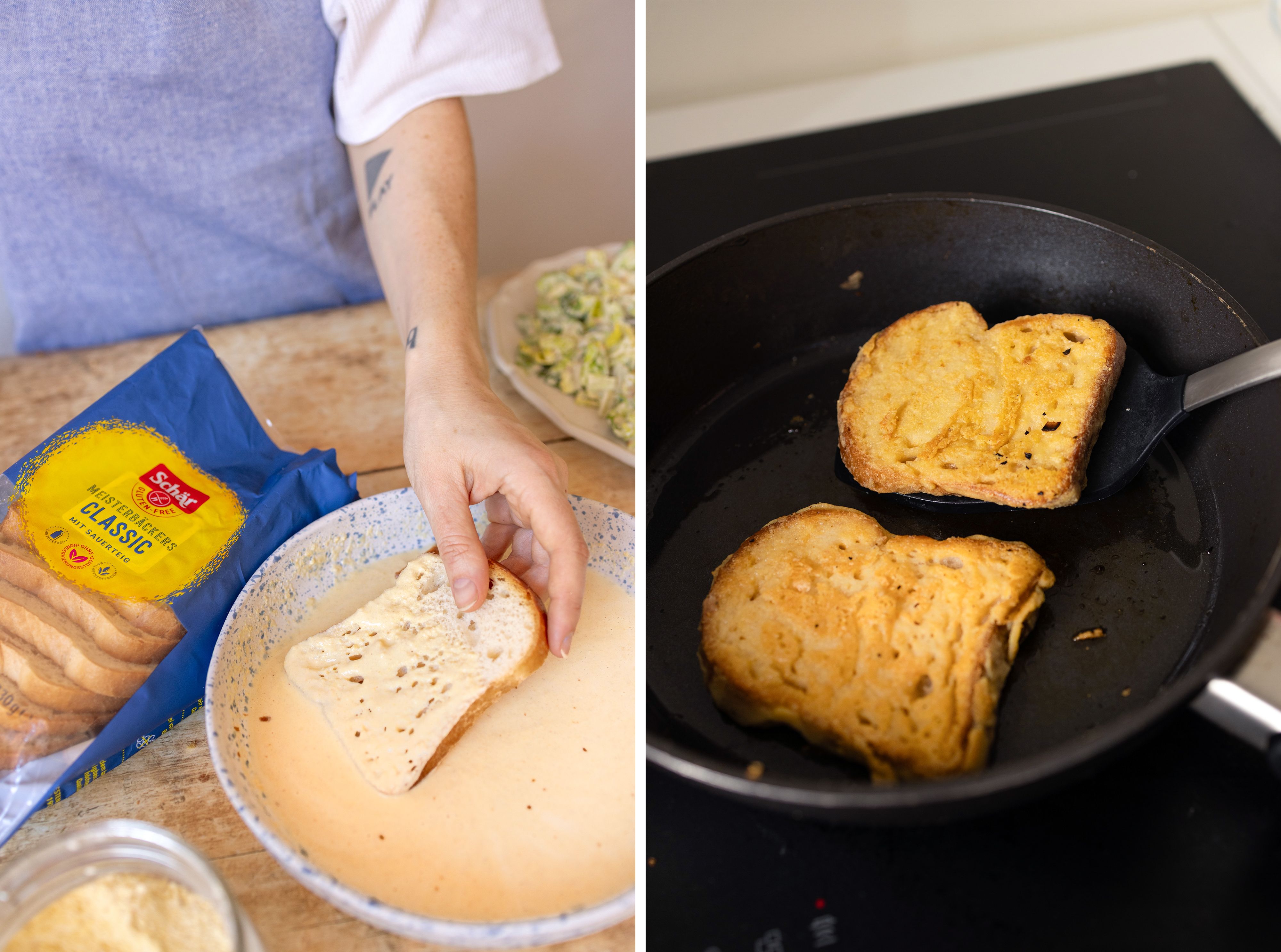 R1026 Savory French Toast with Vegan Caesar Salad