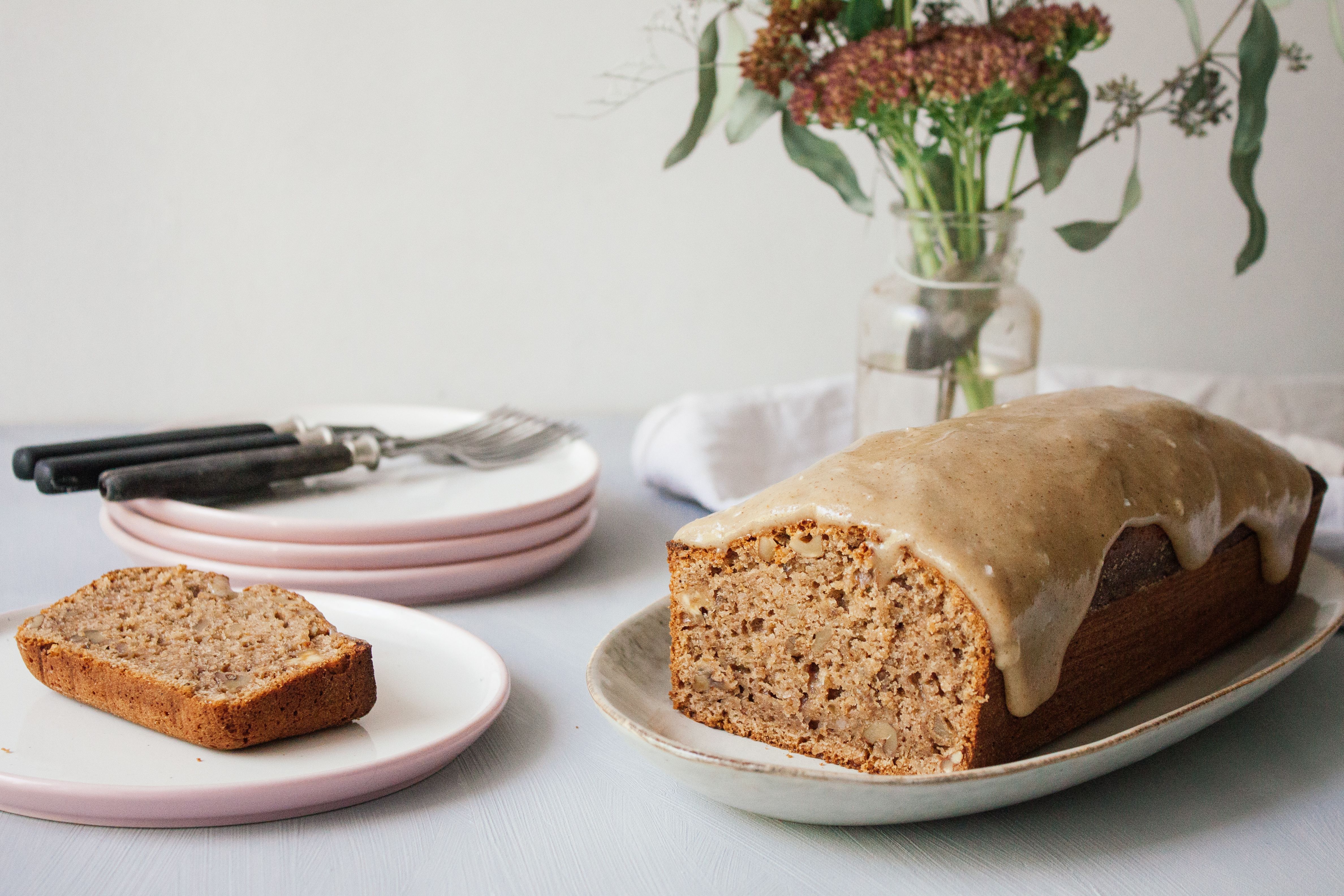 Walnut cake with walnut frosting